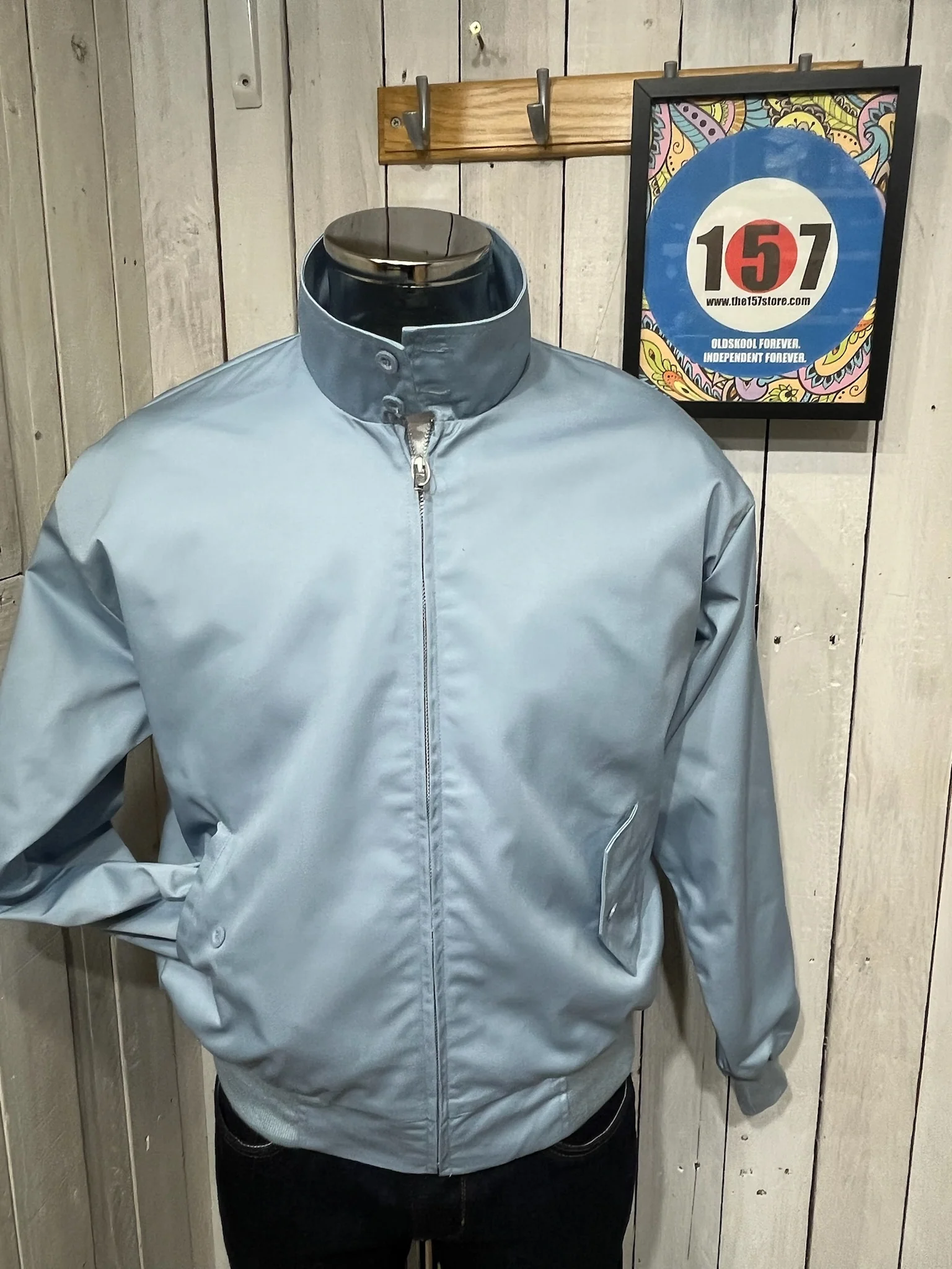 Original 70s Style Harrington - Ice Sky Blue - Image 8