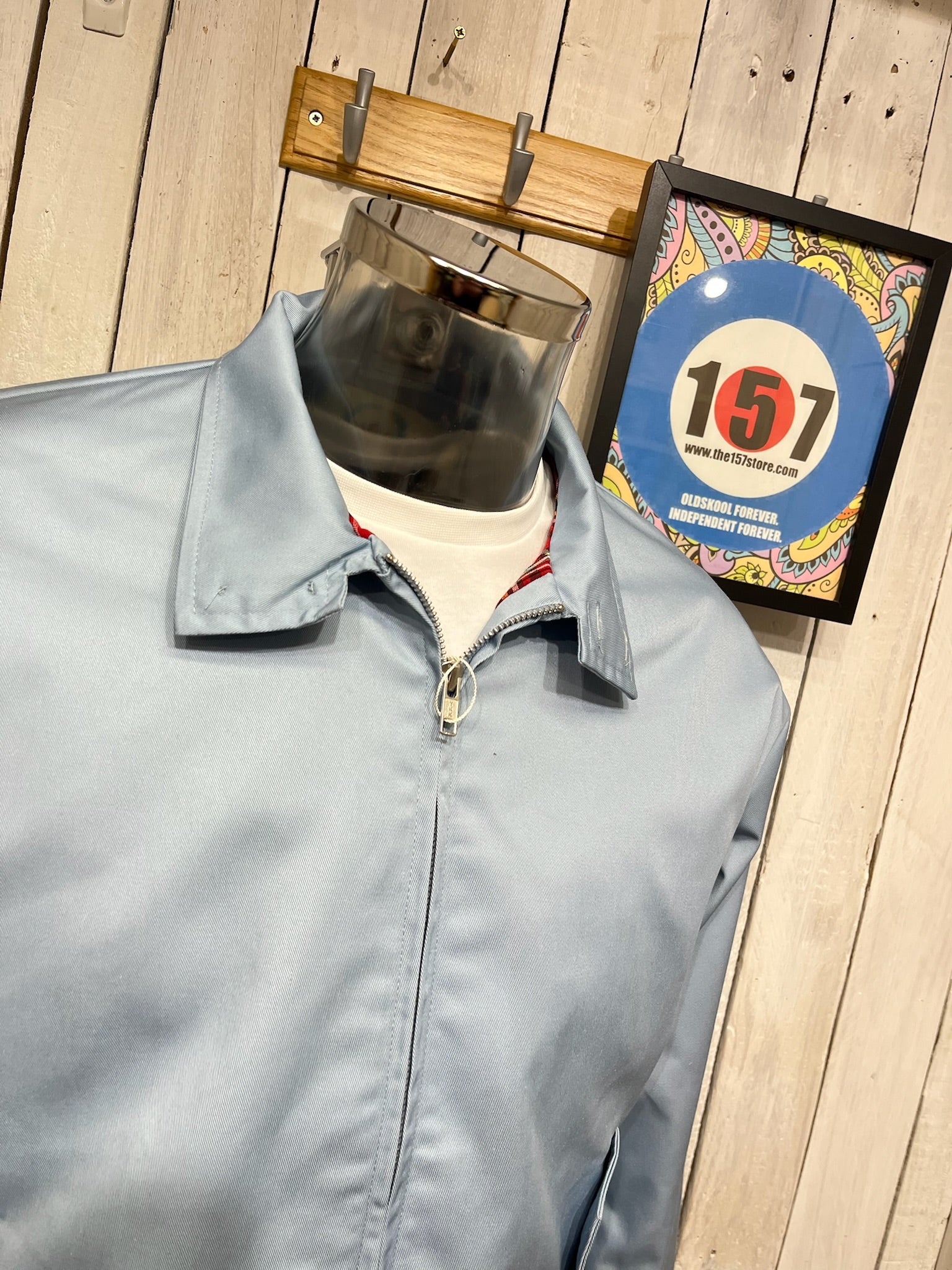 Original 70s Style Harrington - Ice Sky Blue - Image 9