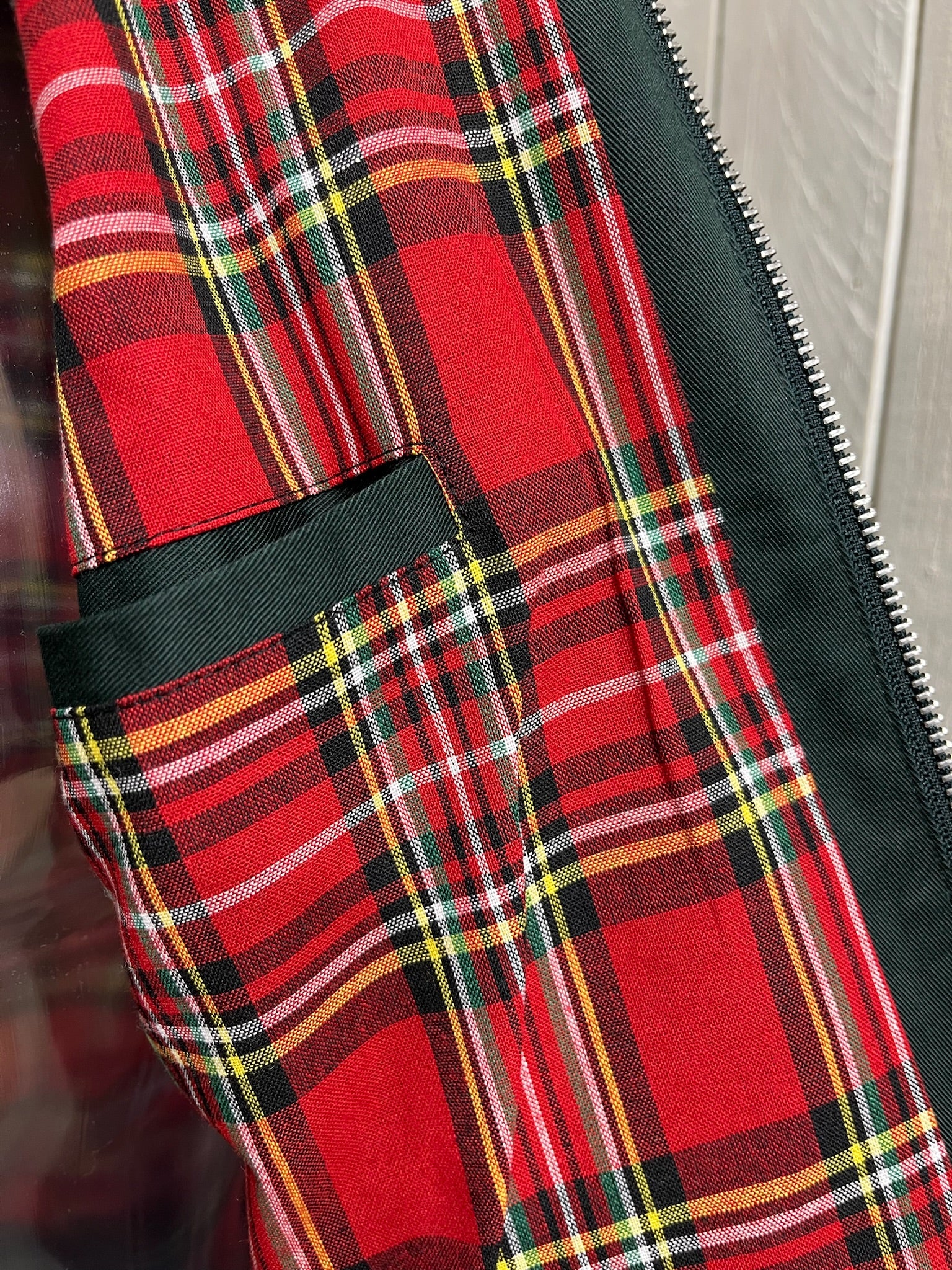 Original 70s Style Harrington Jacket - Bottle Green - Image 2
