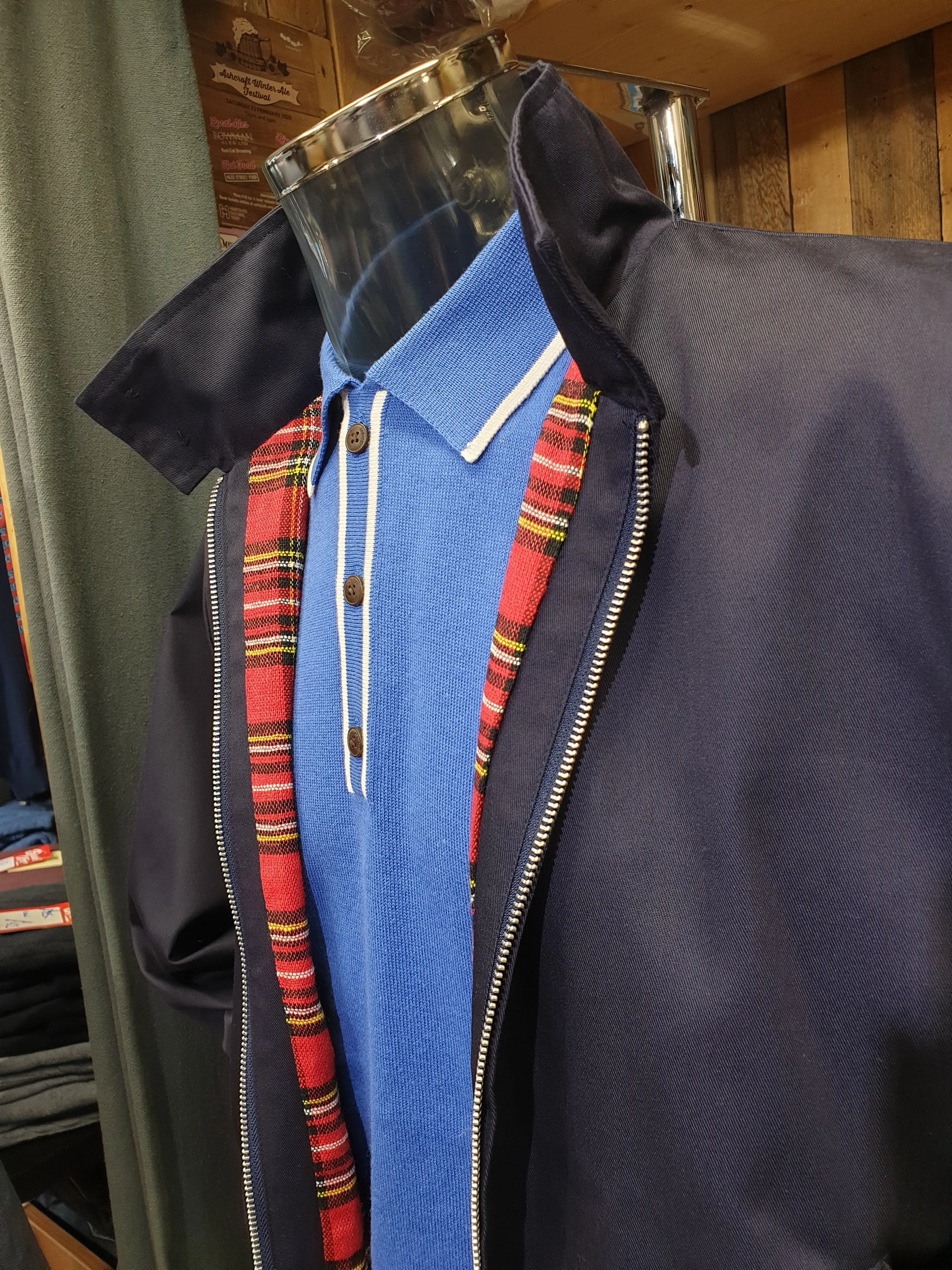 Original 70s Style Harrington - Navy Blue - Image 11