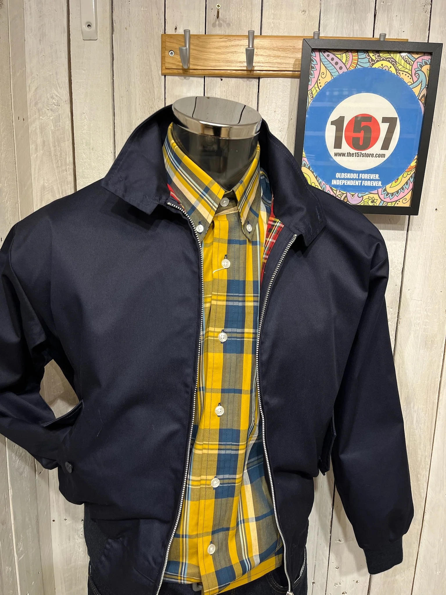 Original 70s Style Harrington - Navy Blue - Image 4