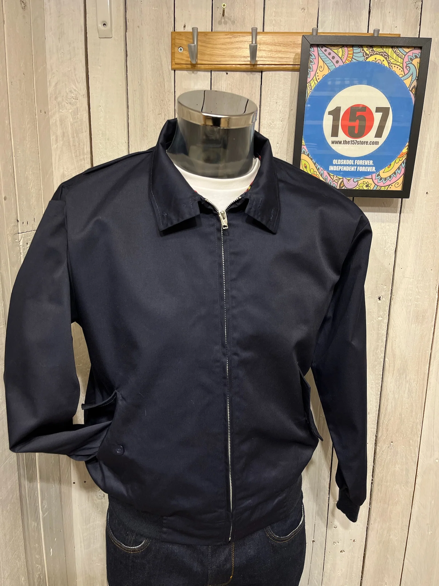 Original 70s Style Harrington - Navy Blue - Image 6