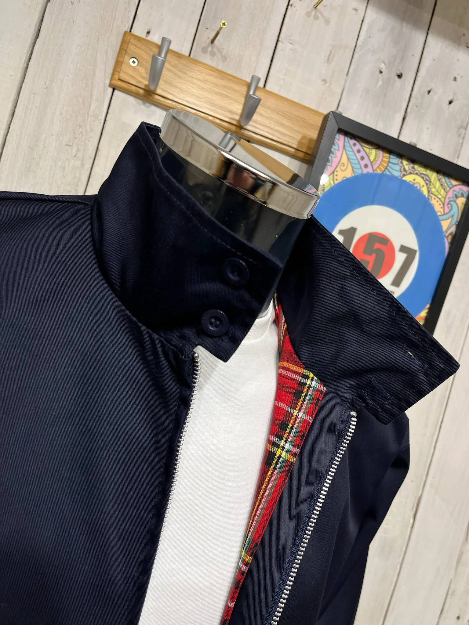 Original 70s Style Harrington - Navy Blue - Image 7