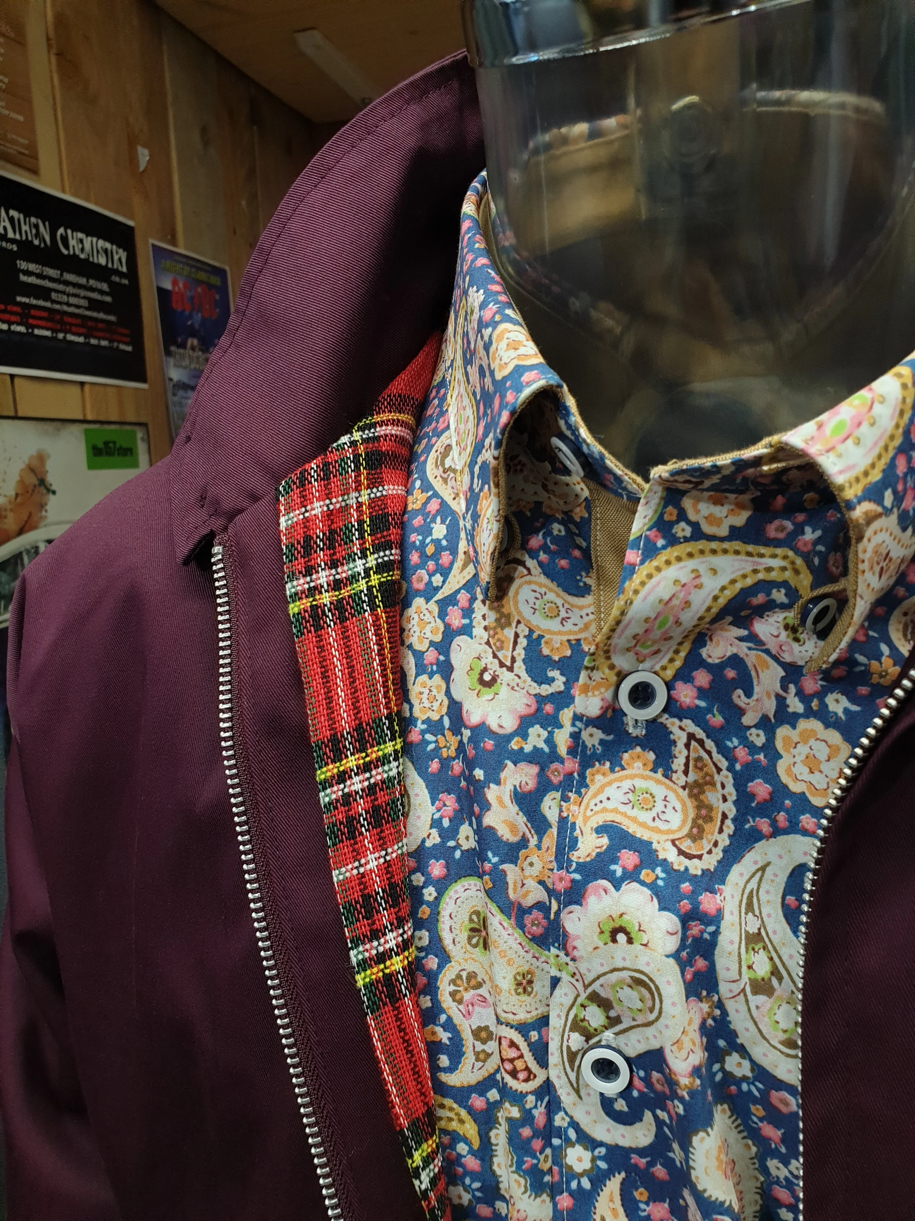 Original 70s Style Harrington - Burgundy - Image 12