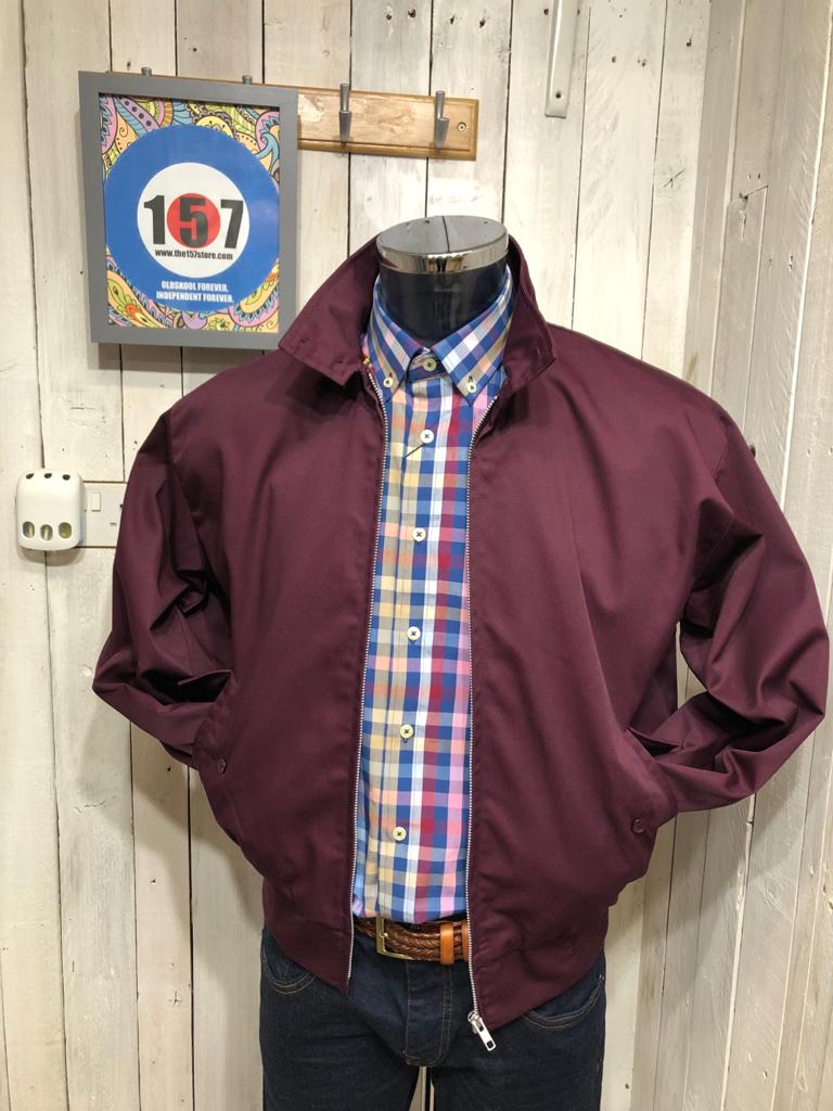 Original 70s Style Harrington - Burgundy - Image 6