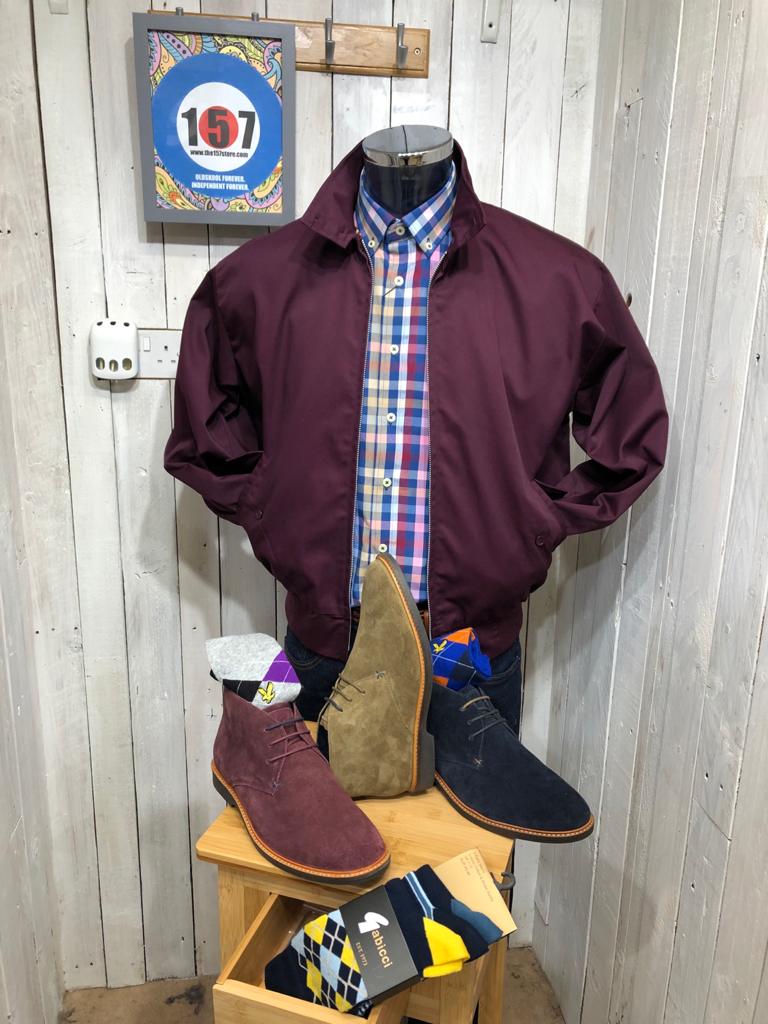 Original 70s Style Harrington - Burgundy - Image 8