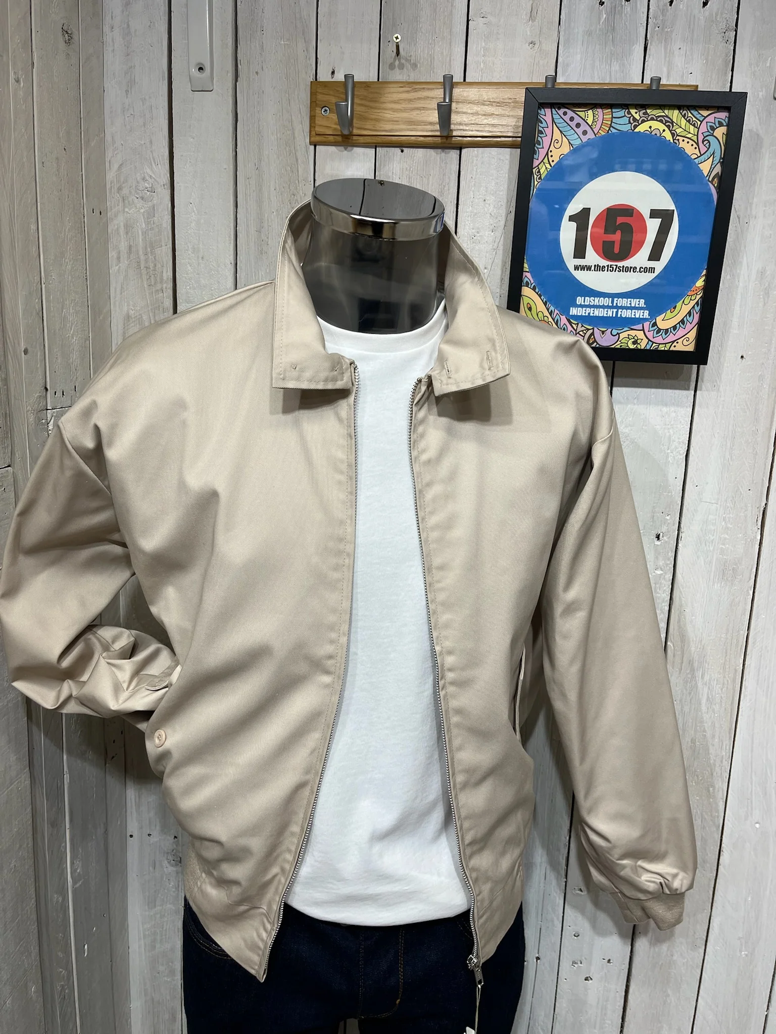 Original 70s Style Harrington - Stone - Image 4