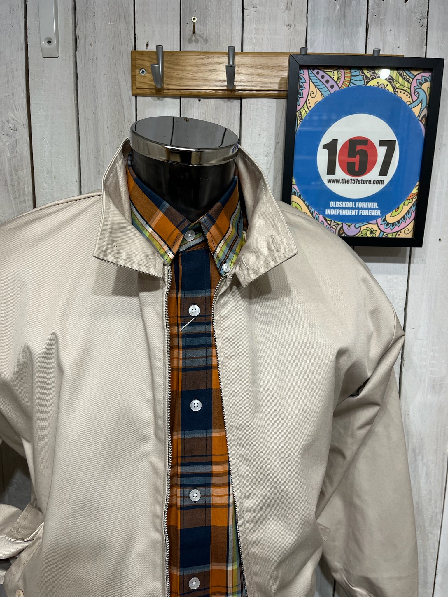 Original 70s Style Harrington - Stone - Image 5