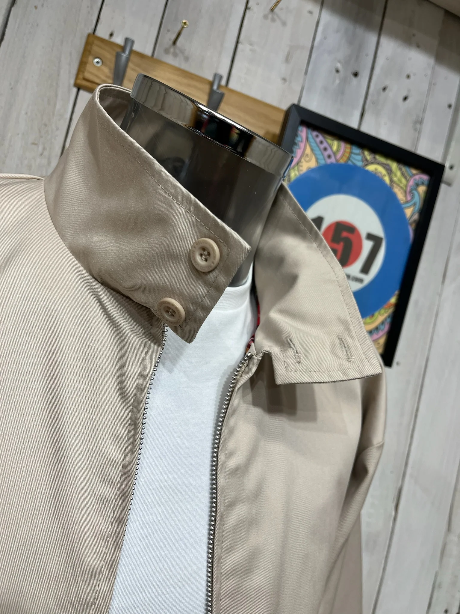 Original 70s Style Harrington - Stone - Image 6