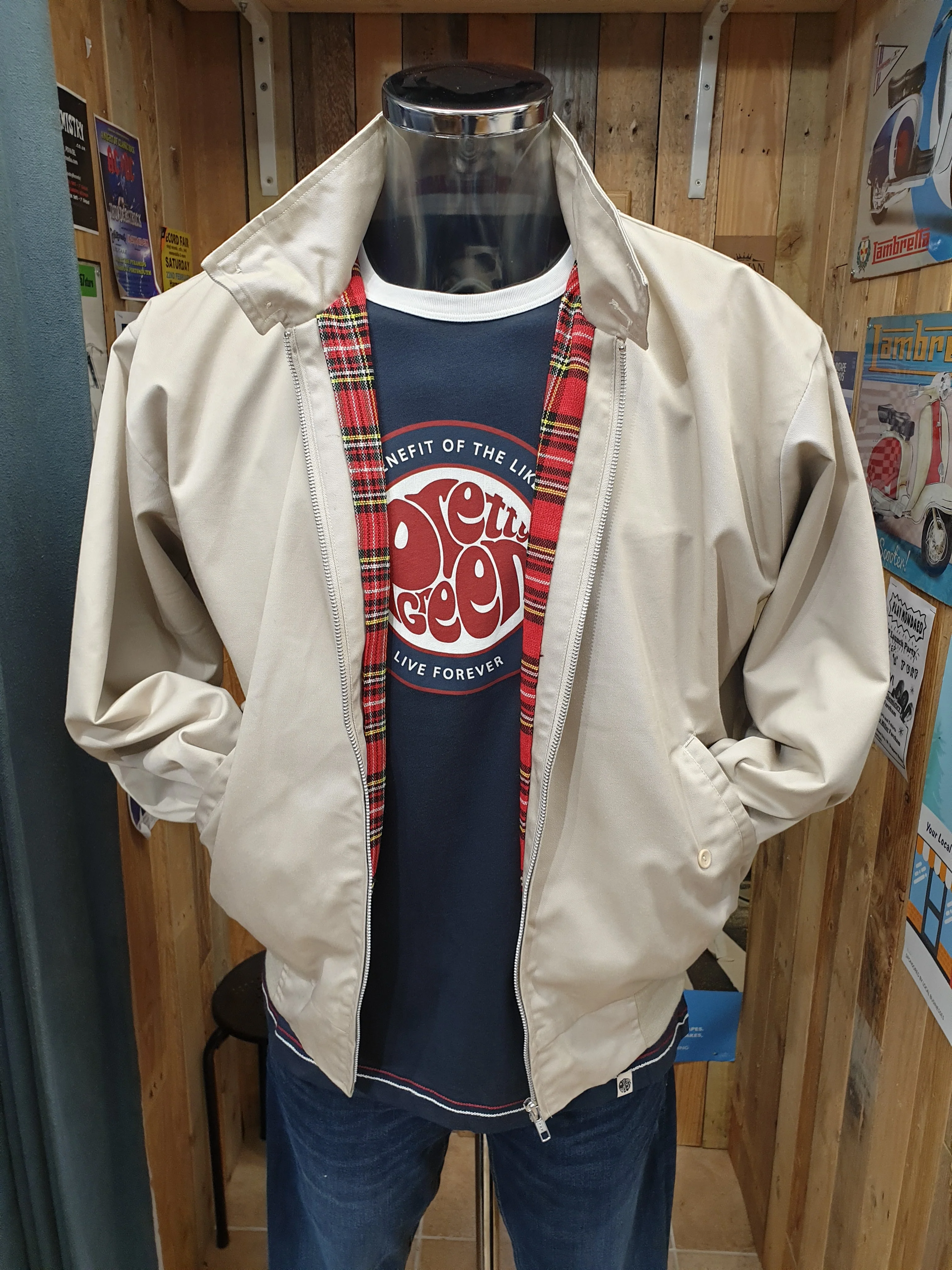 Original 70s Style Harrington - Stone - Image 8