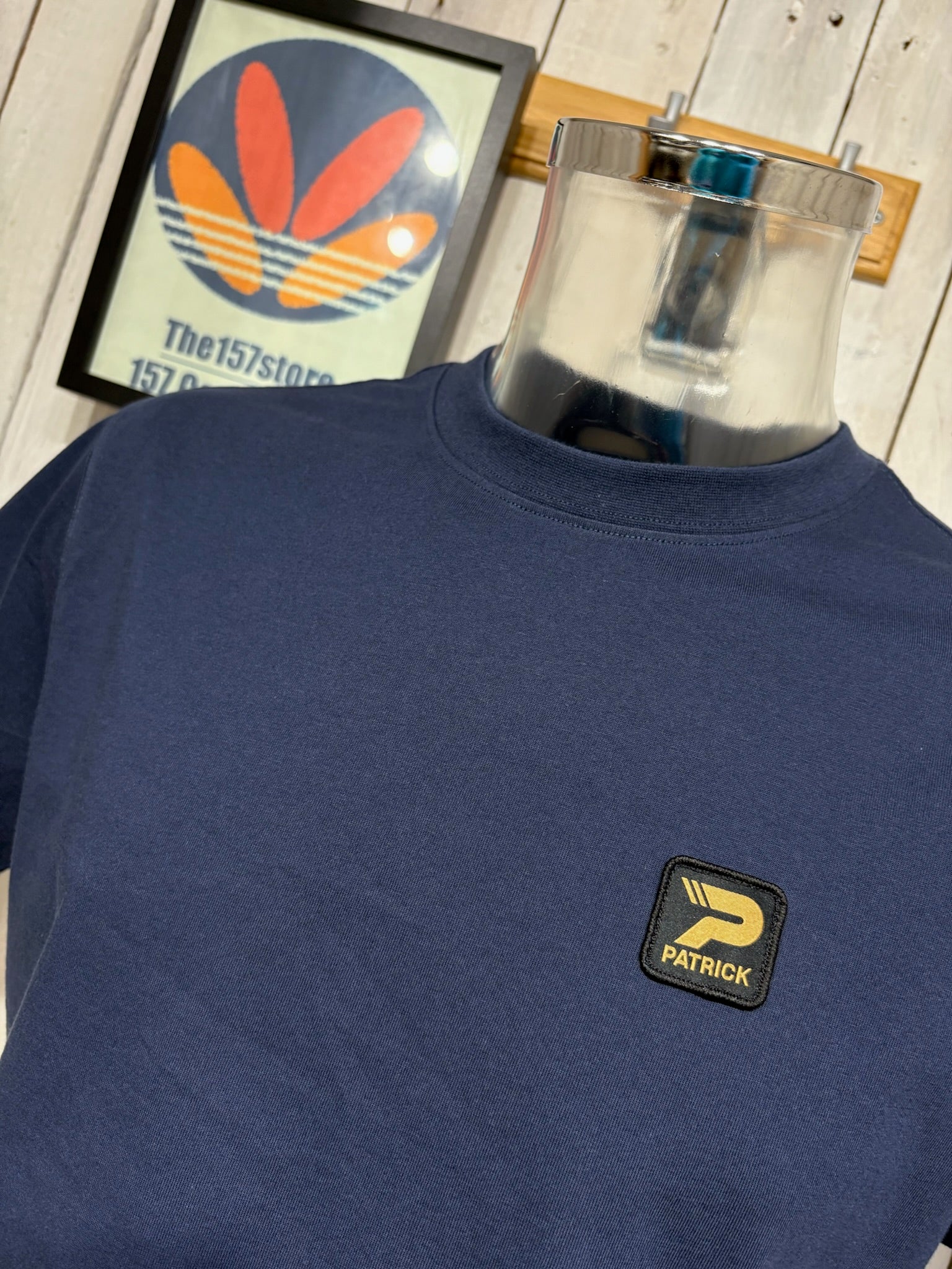 Patrick Gold Label Logo Tee - Navy - Image 2