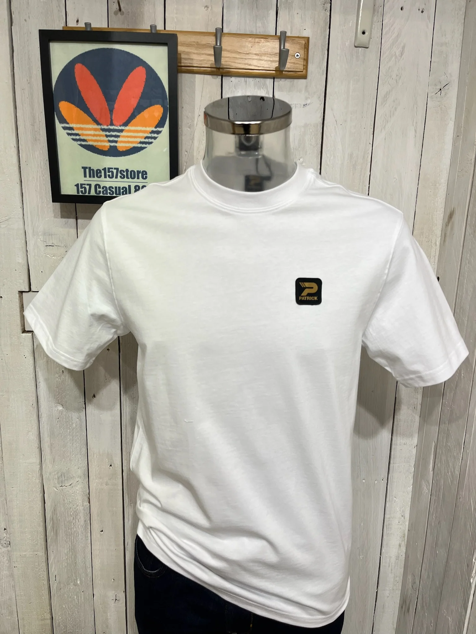 Patrick Gold Label Logo Tee - White