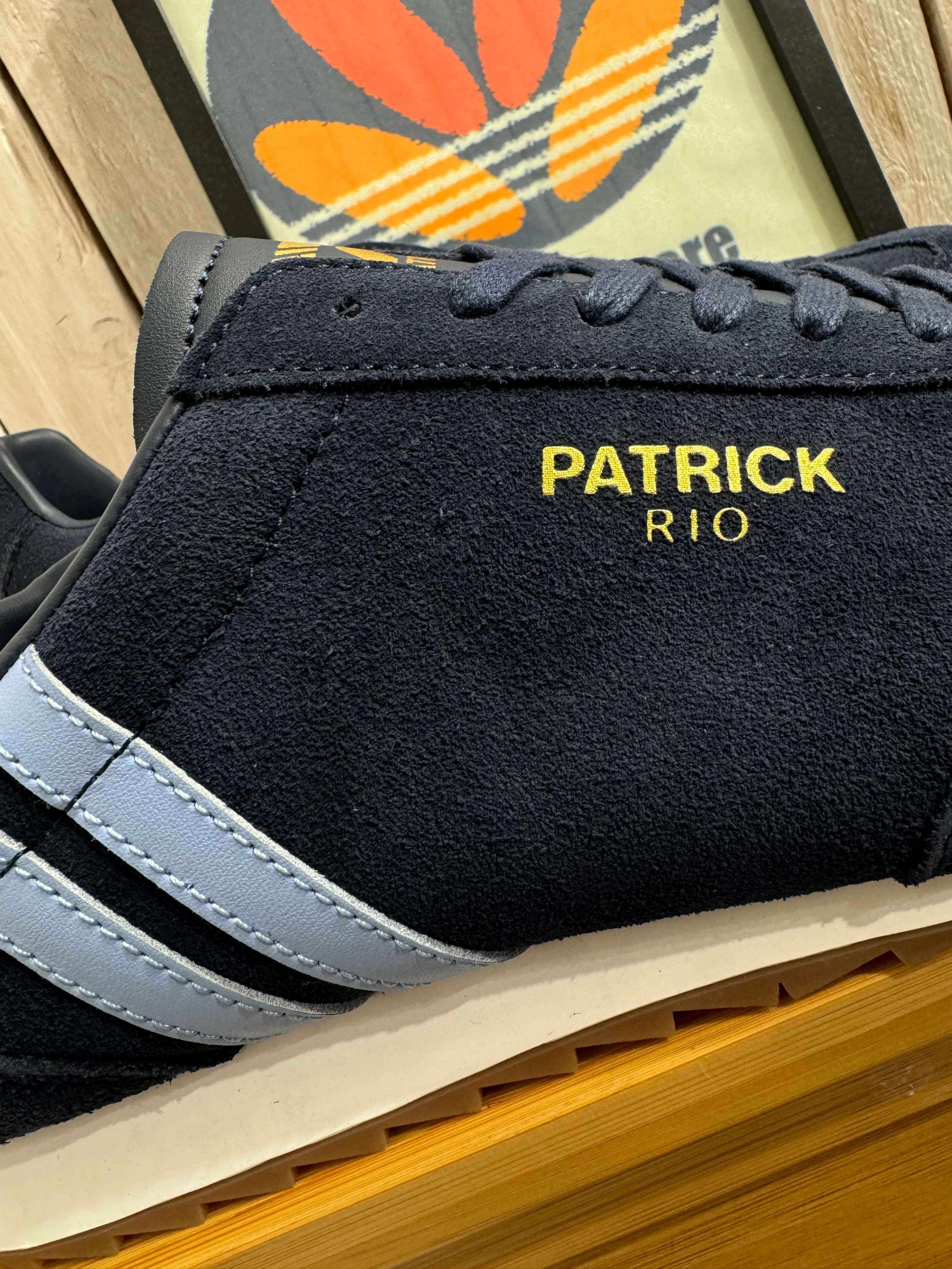 Patrick Rio Suede Trainers - Navy Sky Blue 385 - Image 3