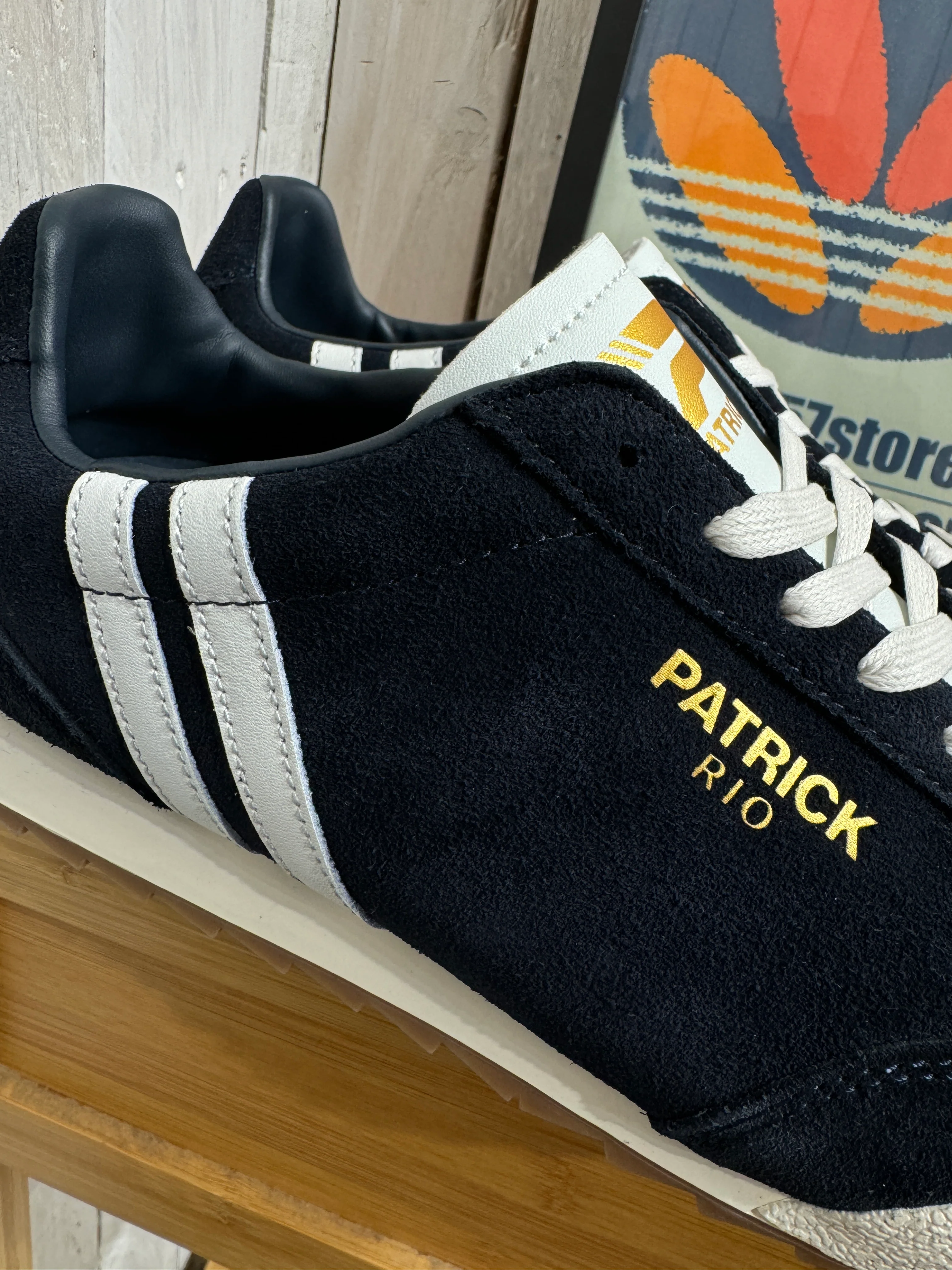 Patrick Rio Suede Trainers - Navy White (429) - Image 4