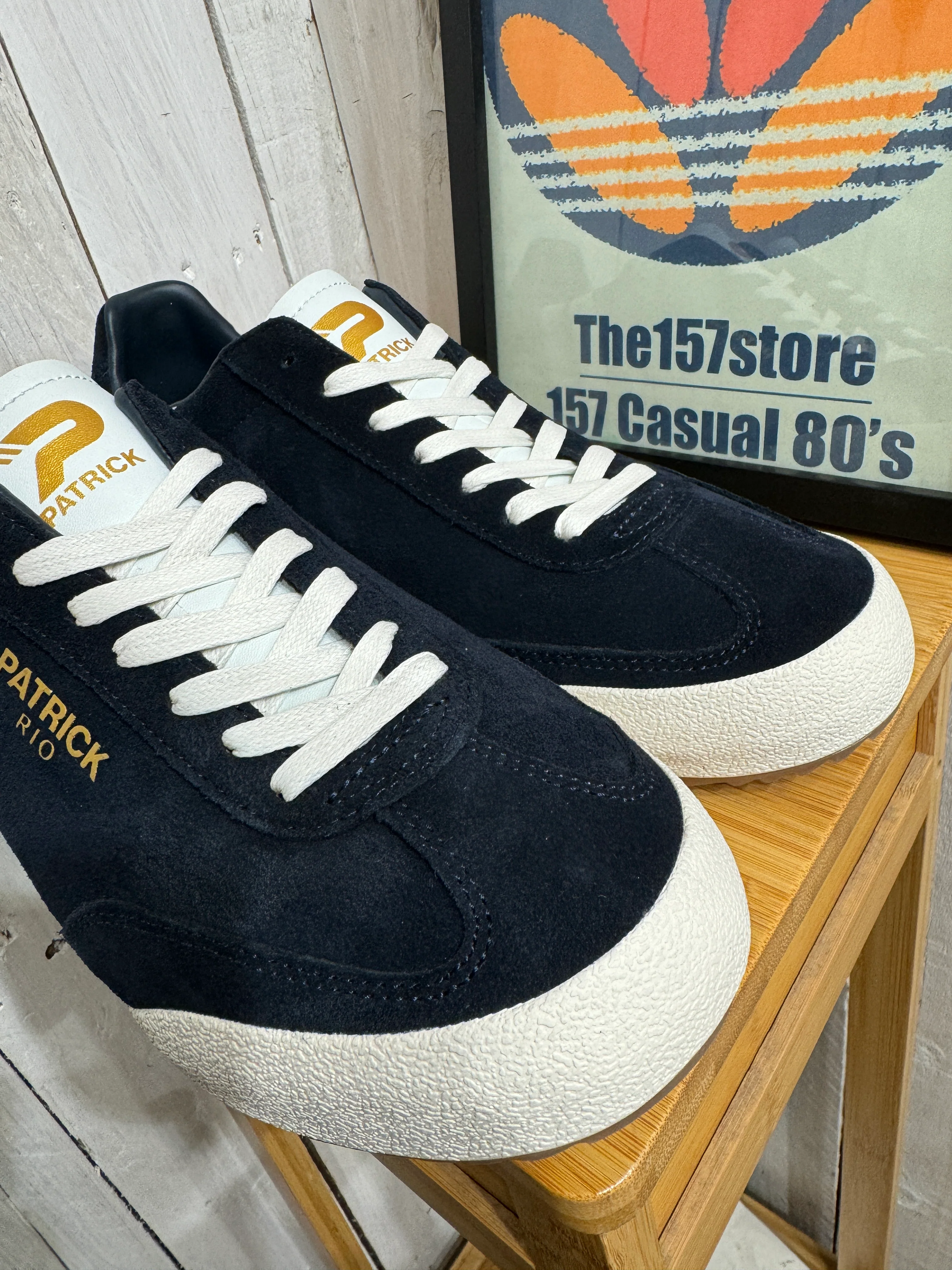 Patrick Rio Suede Trainers - Navy White (429) - Image 5