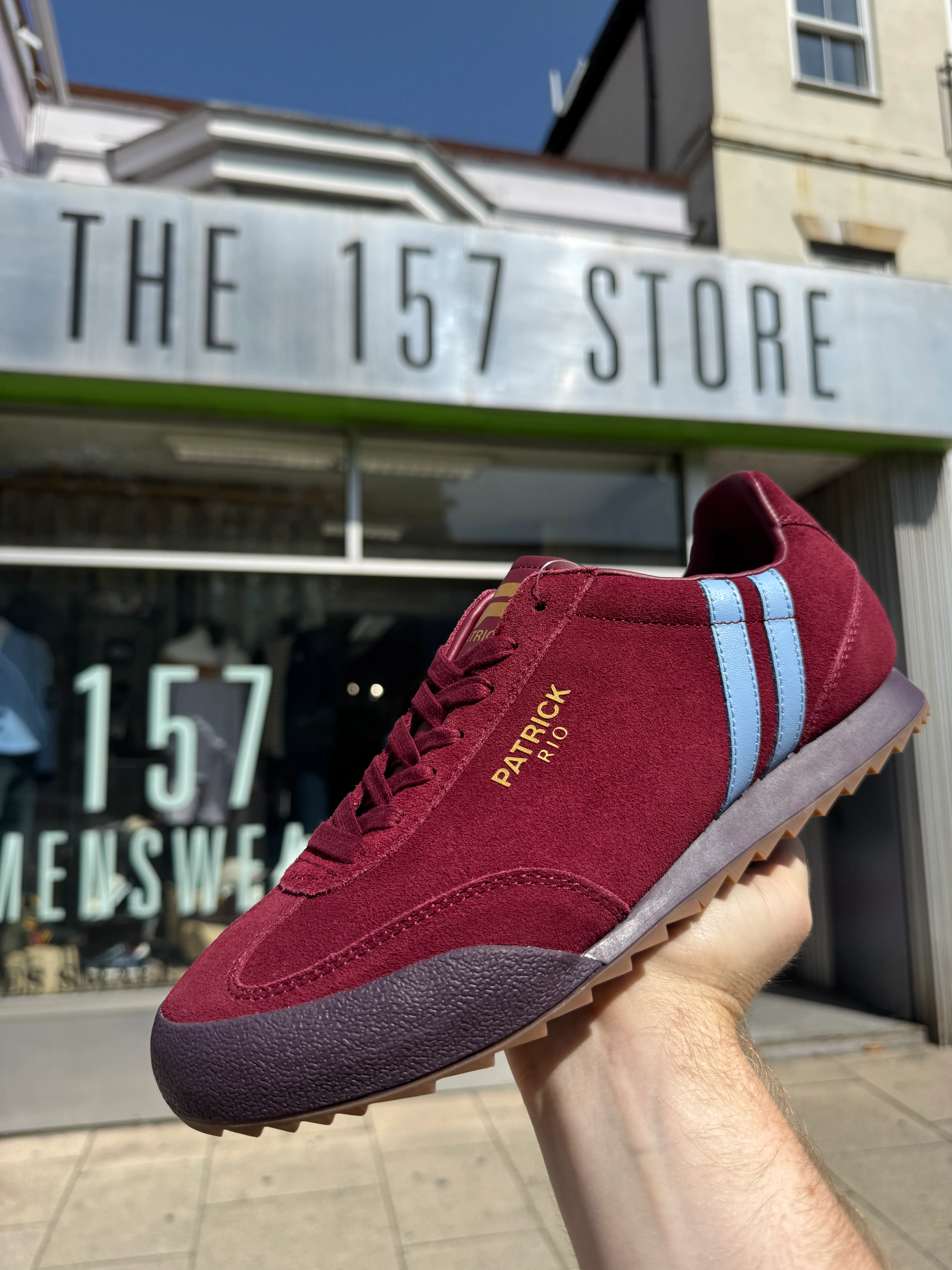Patrick Rio Trainers - Burgundy / Sky