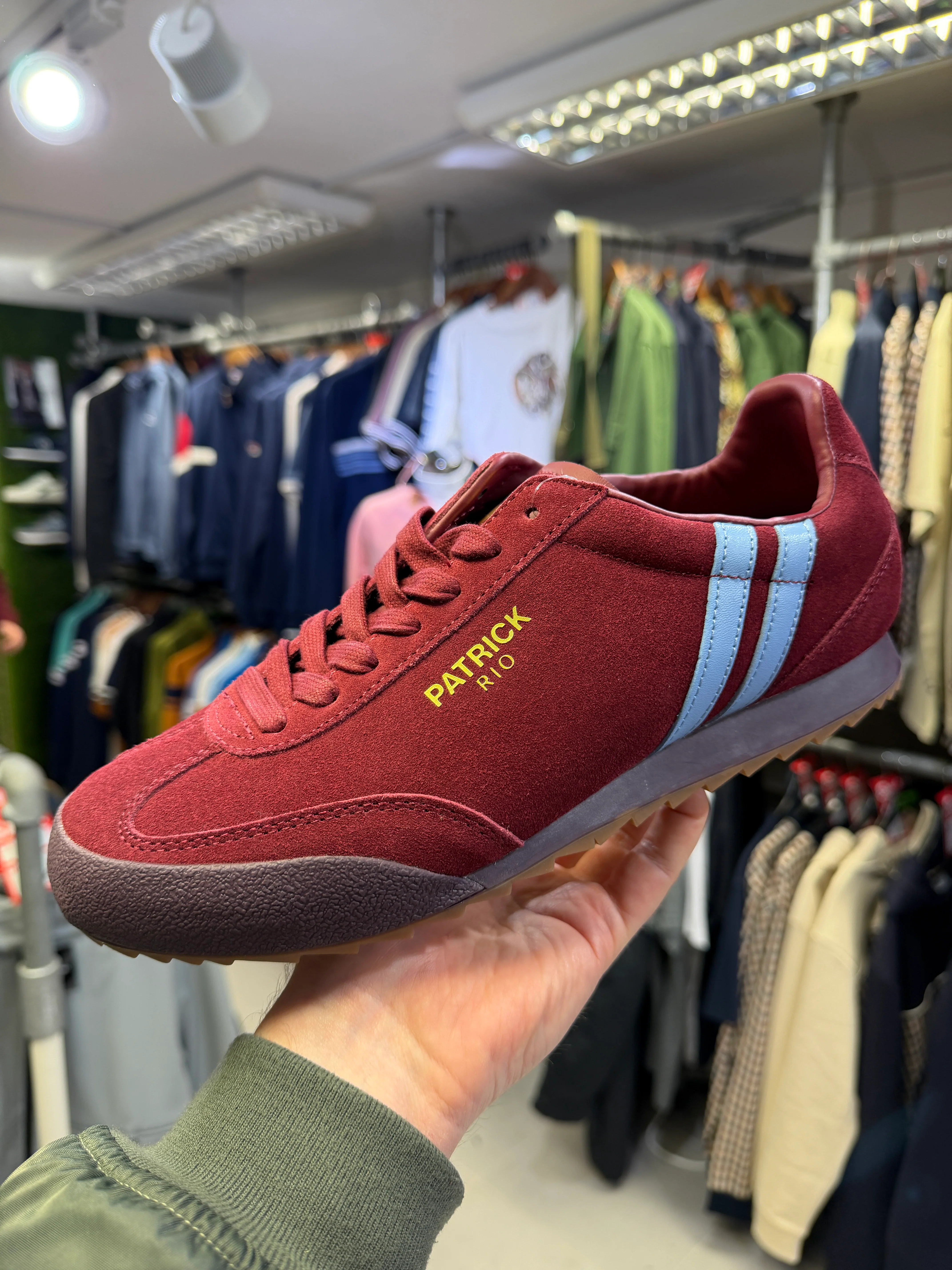 Patrick Rio Trainers - Burgundy / Sky - Image 2