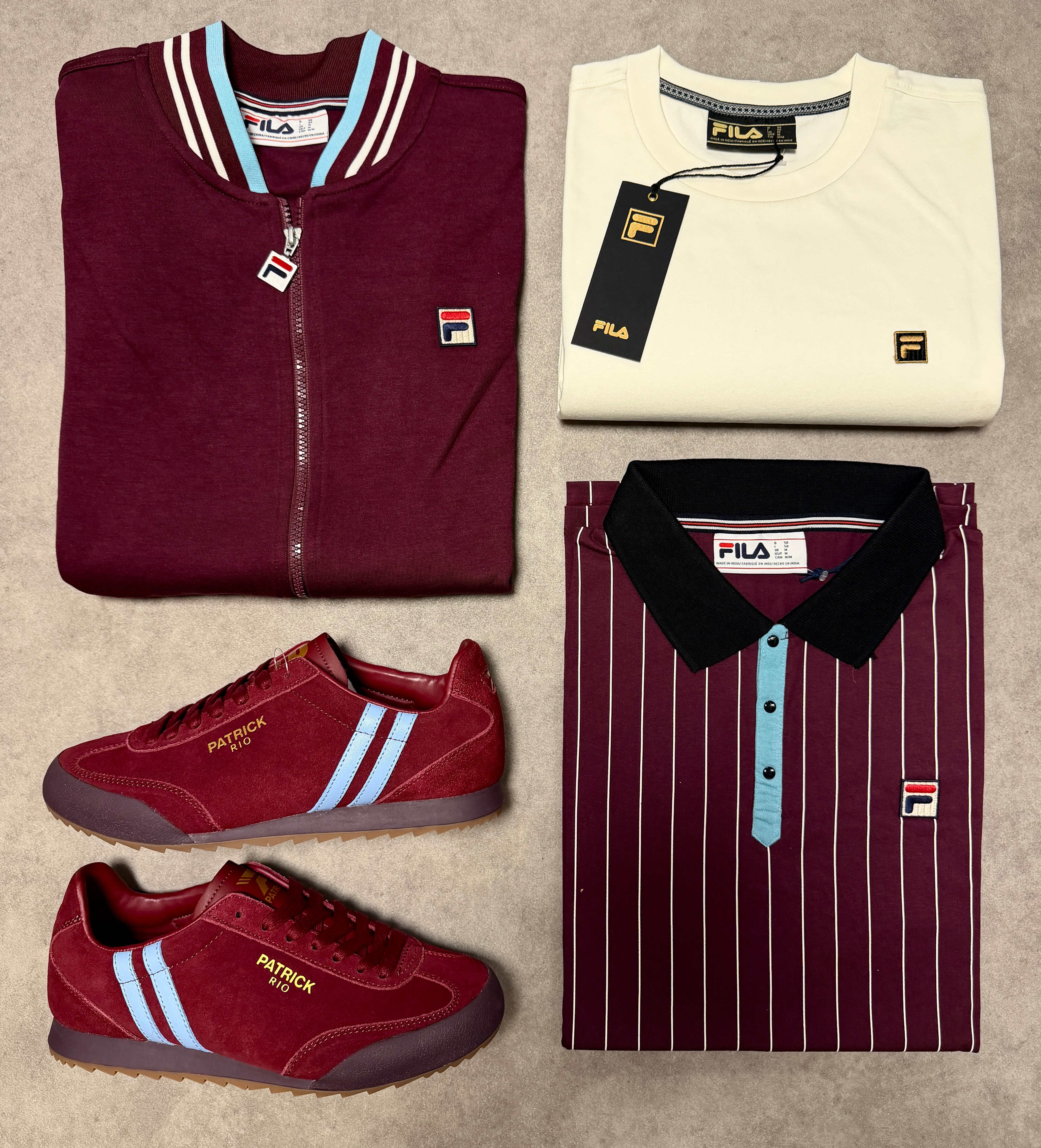 Patrick Rio Trainers - Burgundy / Sky - Image 4