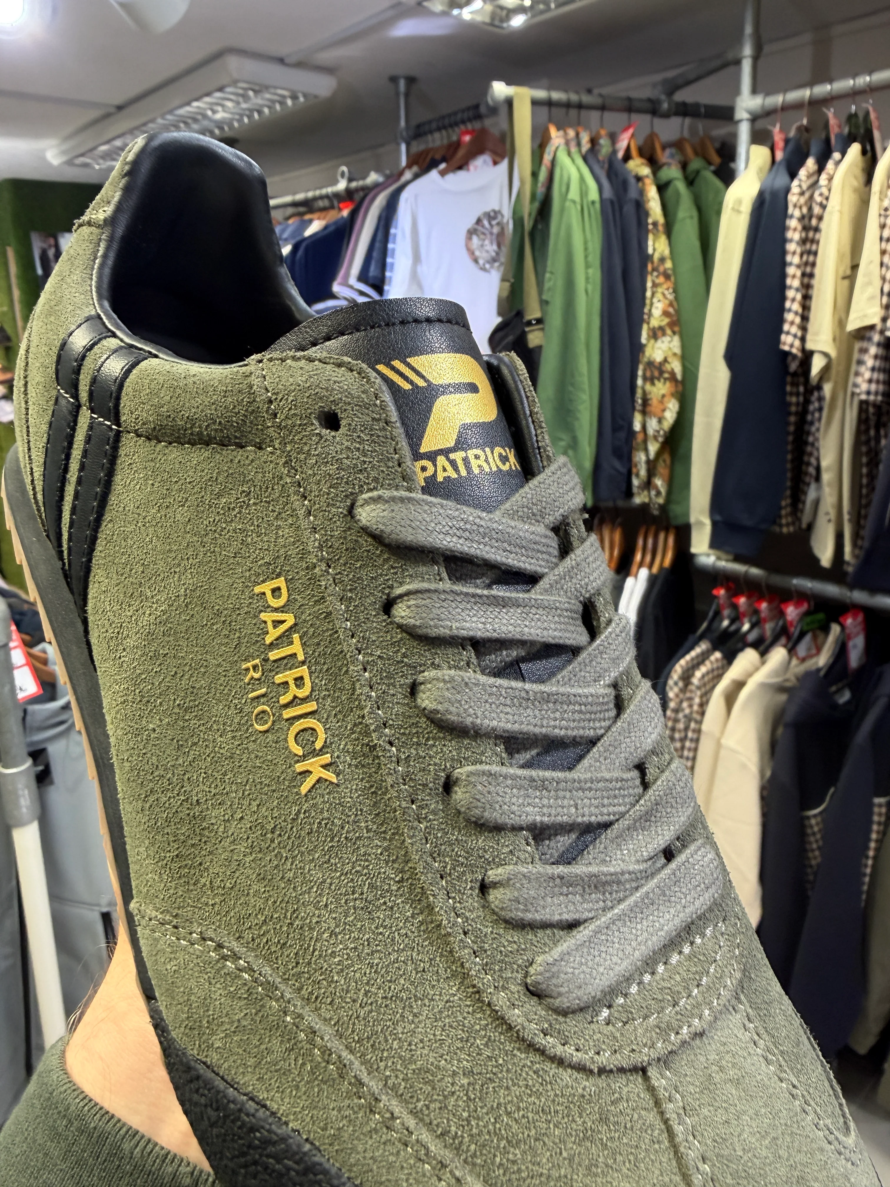 Patrick Rio Trainers - Olive / Black - Image 3