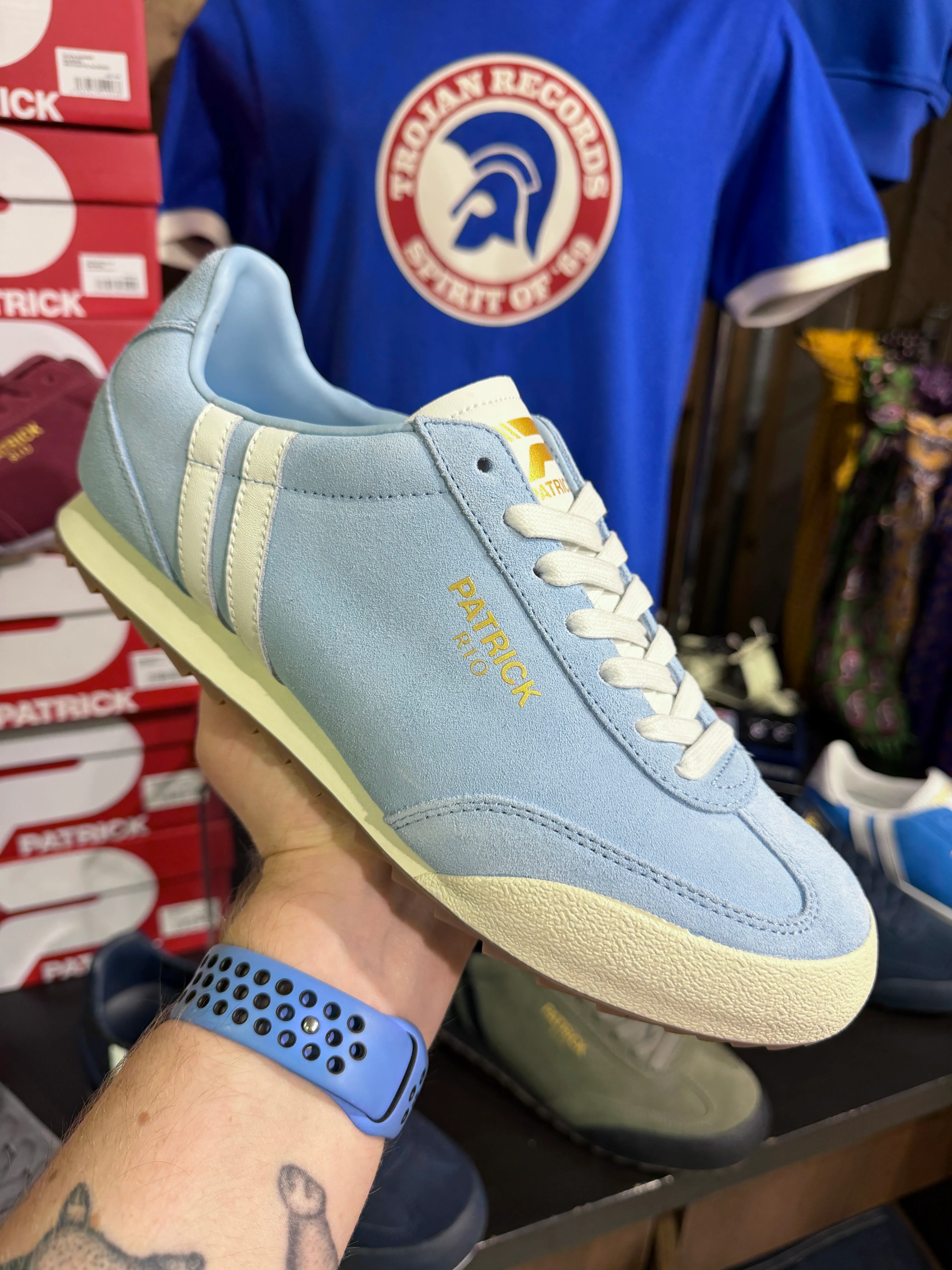 Patrick Rio Trainers - Sky / White 382 - Image 3