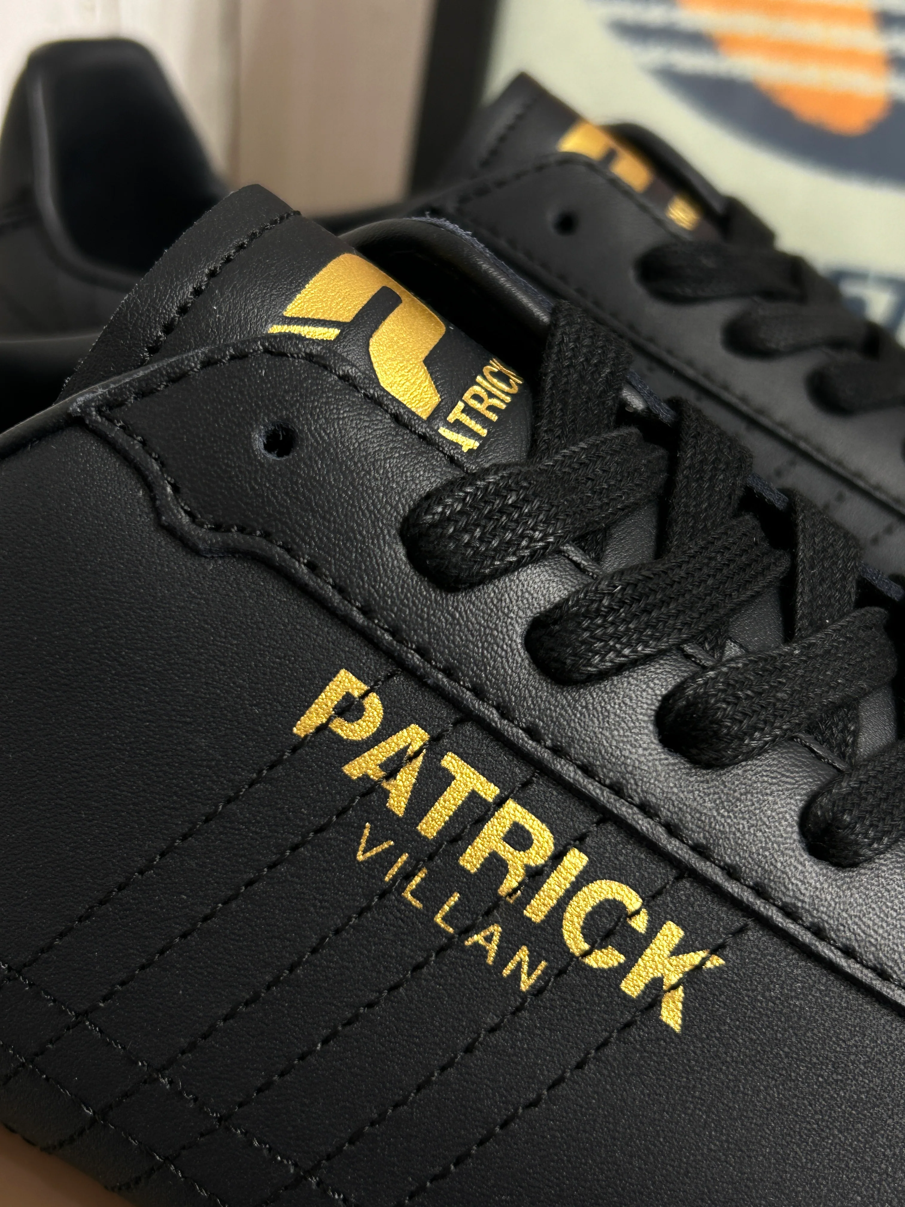 Patrick Villan Premium Leather Trainers - Black - Image 2