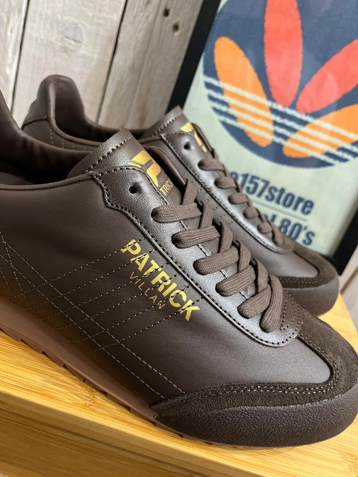 Patrick Villan Leather Trainers - Brown (Limited Edition) - Image 3