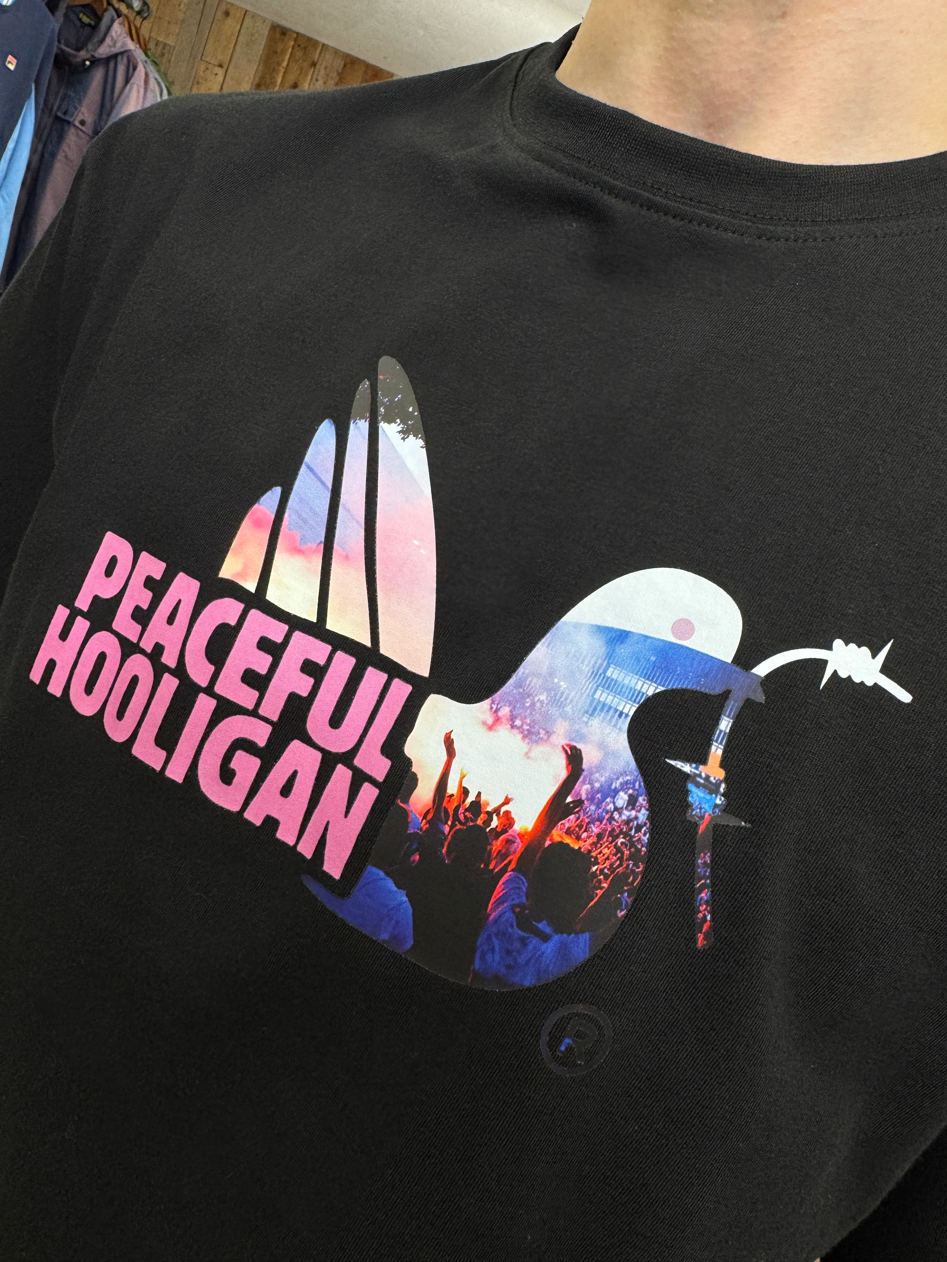 Peaceful Hooligan Flare Tee - Black - Image 4