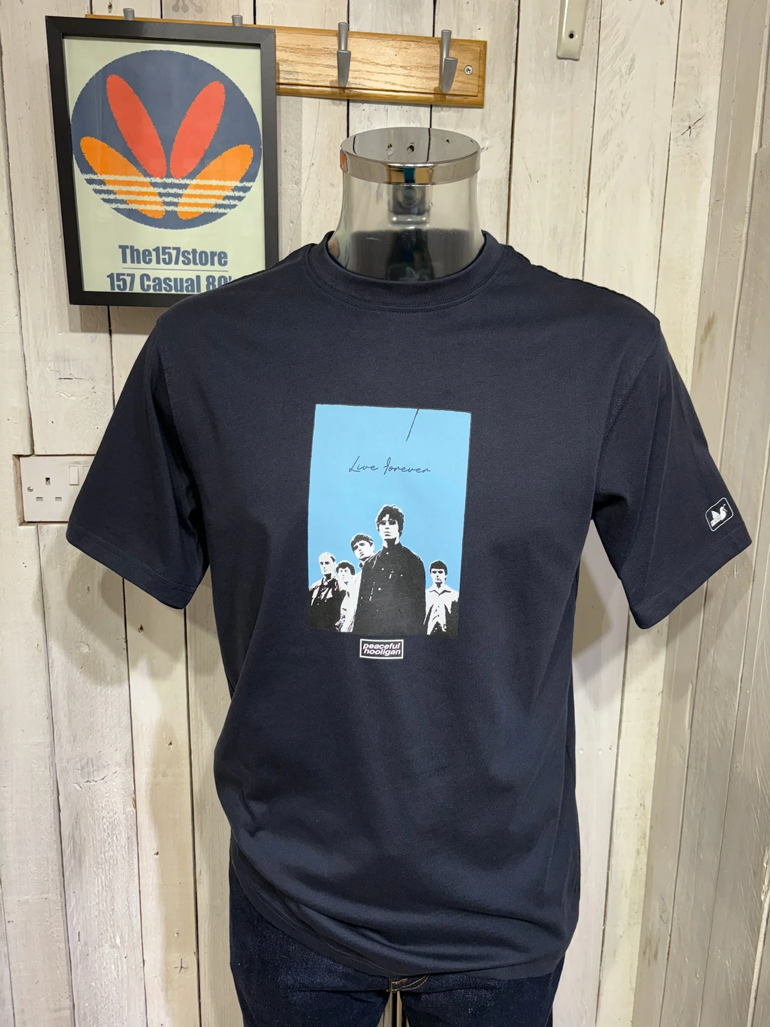 Peaceful Hooligan LIVE FOREVER Tee - Navy