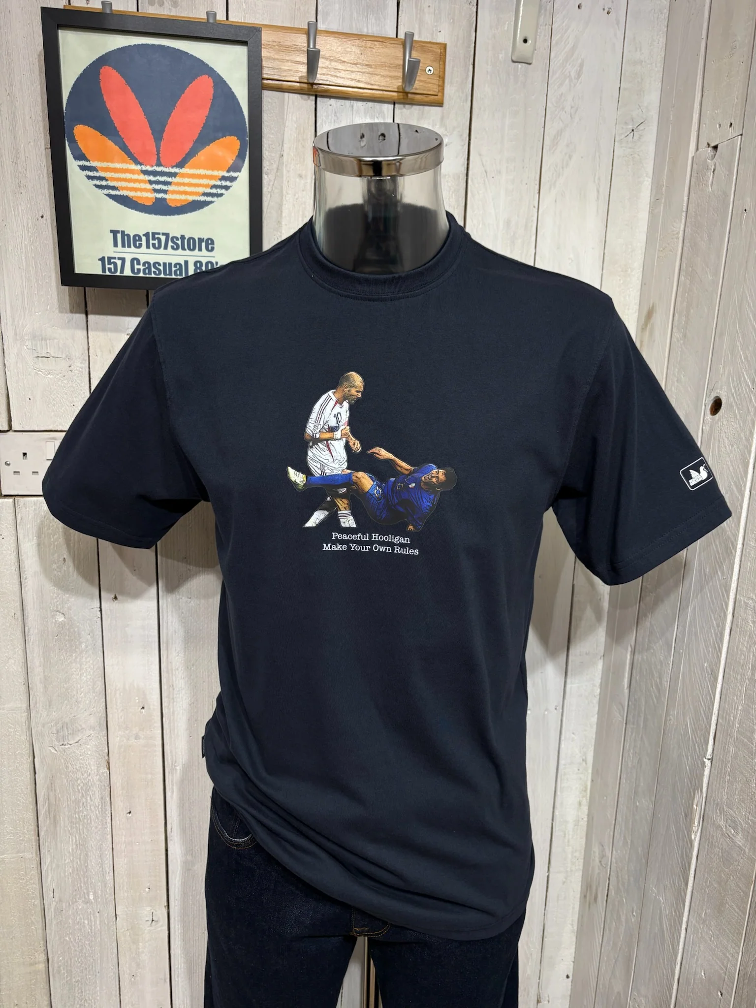 Peaceful Hooligan Zizou Tee - Navy