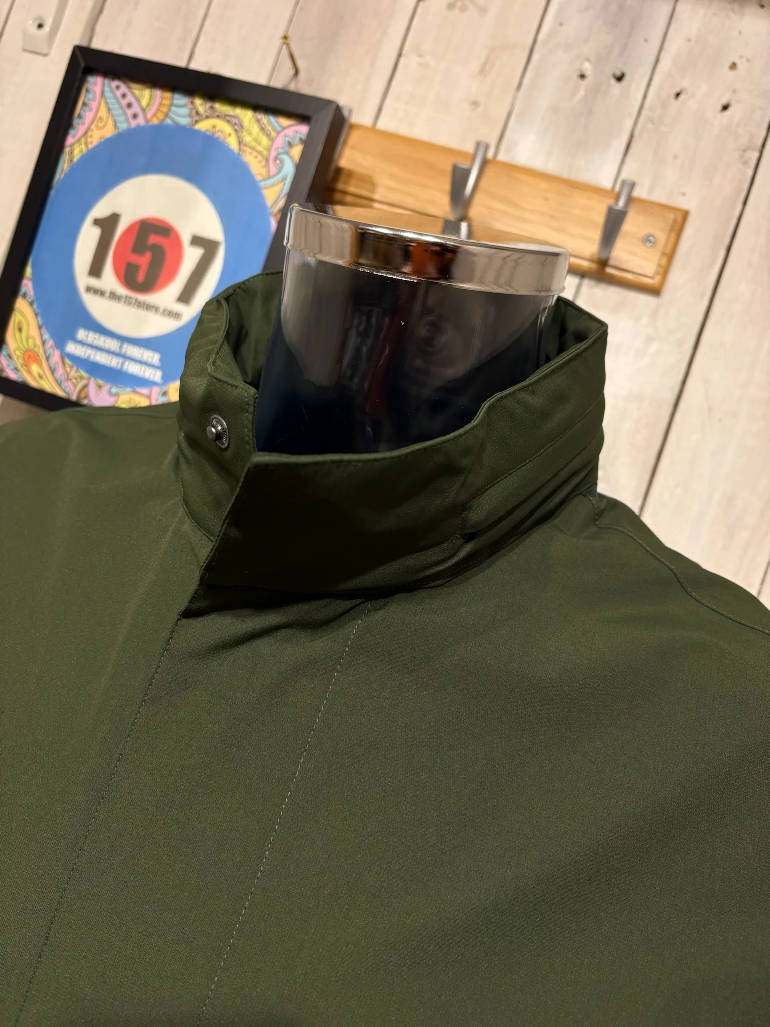 The Long Rømø Rain Parka by H2O Denmark - Army - Image 3