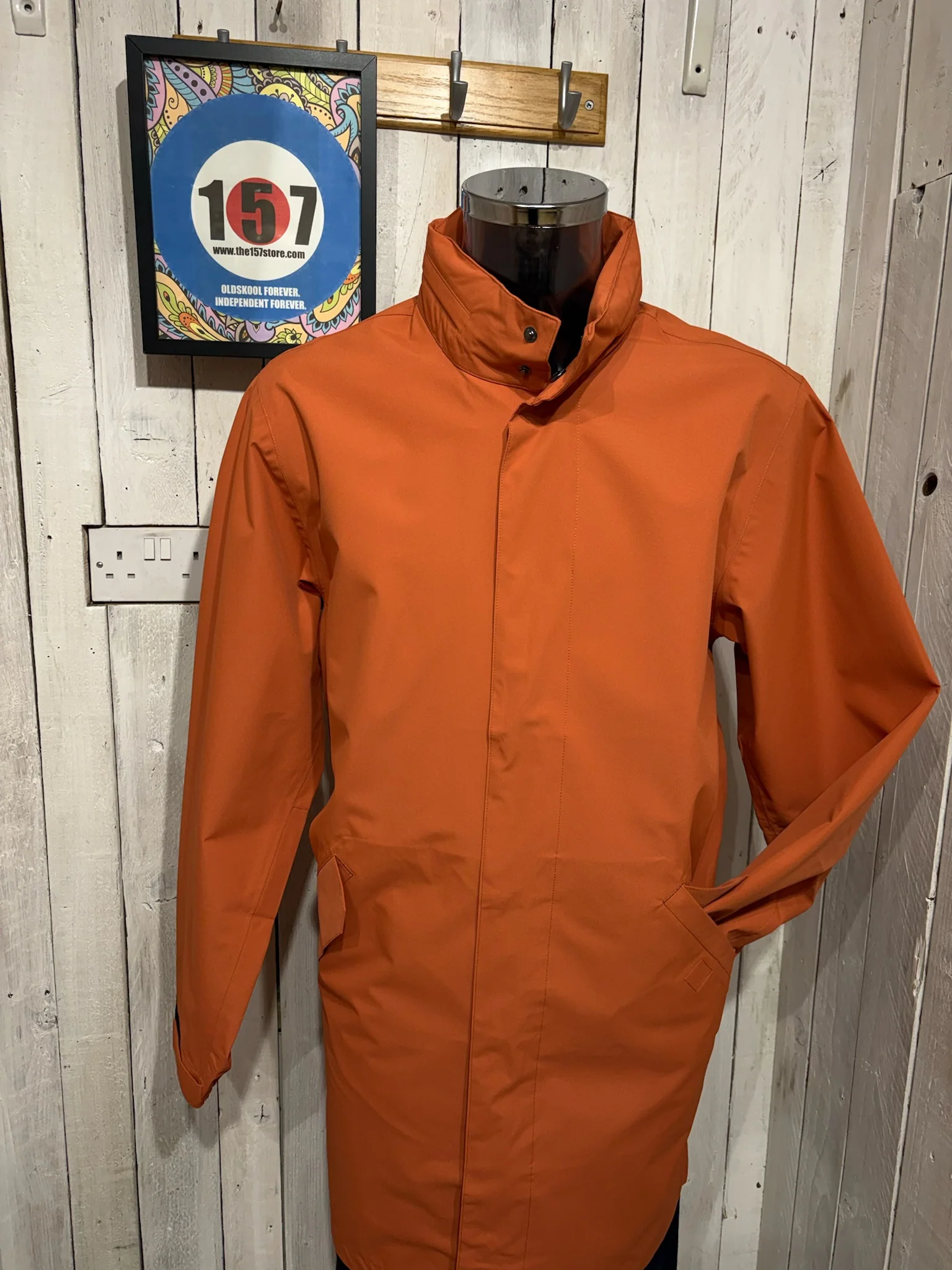 The Long Rømø Rain Parka by H2O Denmark - Autumn Leaf - Image 2