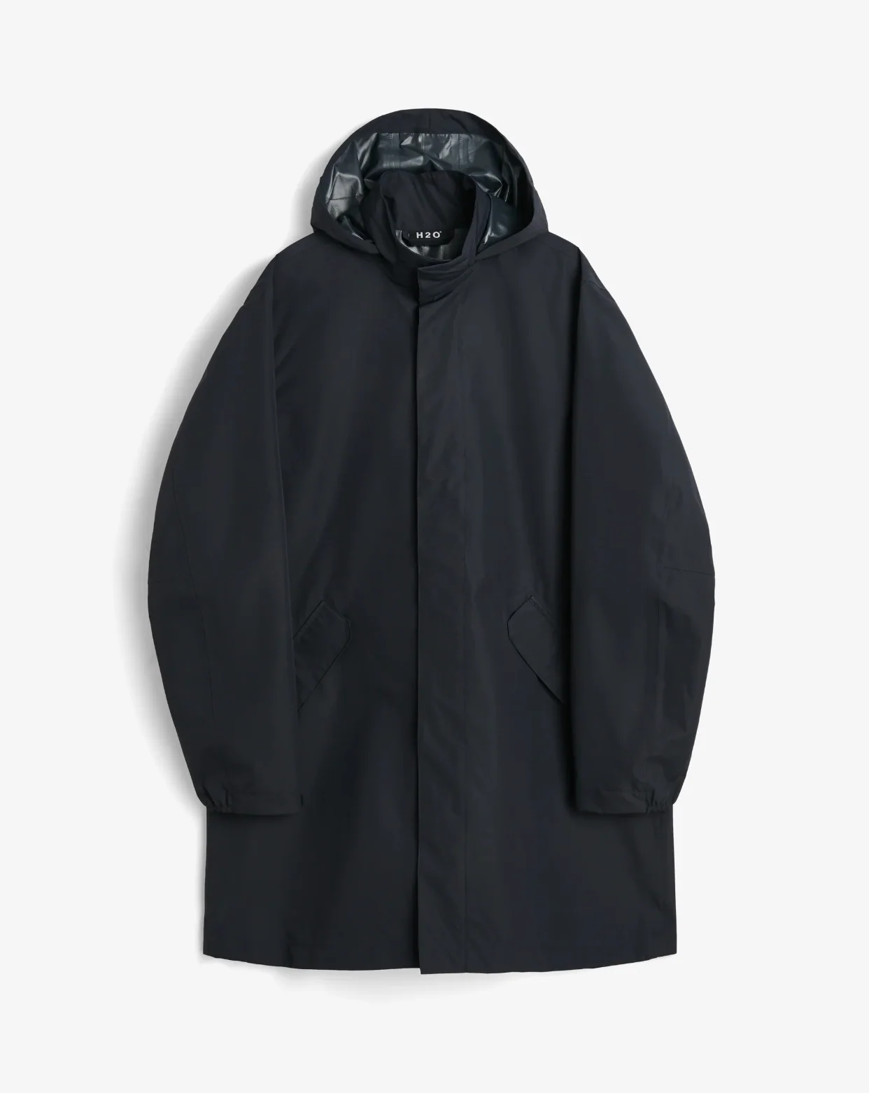 The Long Rømø Rain Parka by H2O Denmark - Navy