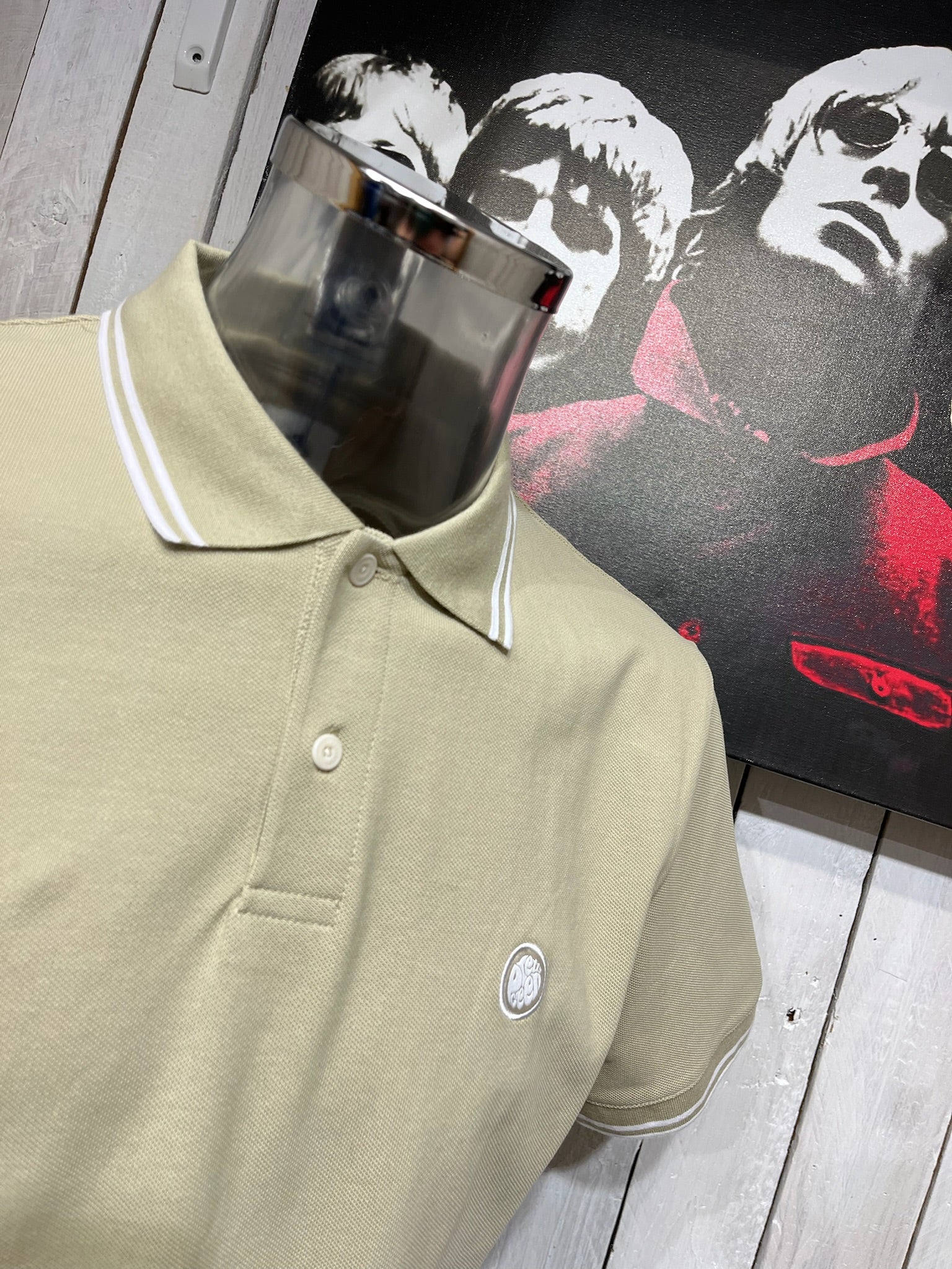 Pretty Green Barton Polo - Taupe - Image 2