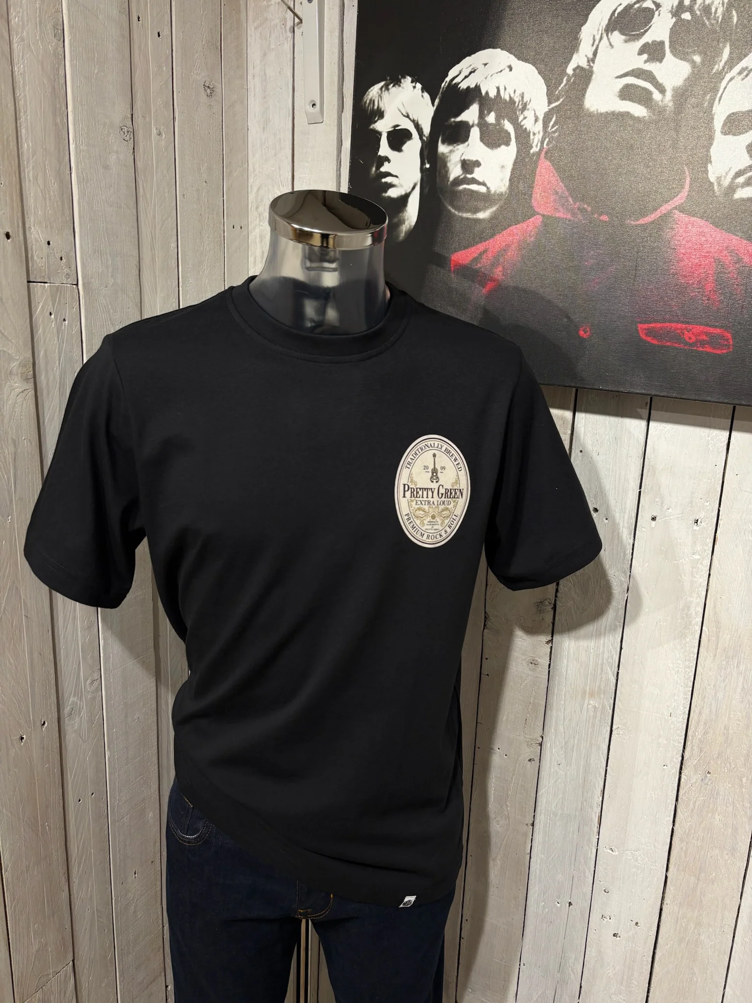 Pretty Green Black Stuff Back Print Tee - Black