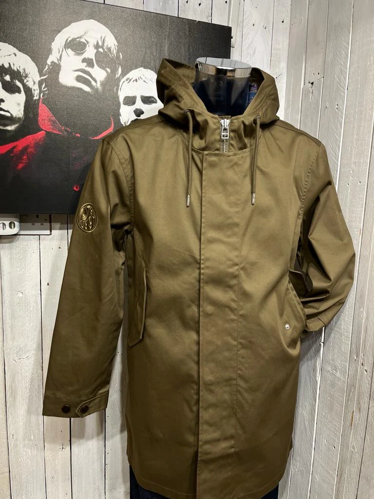 Pretty Green Bonded Parka - Khaki (Paisley Lined) - Image 3