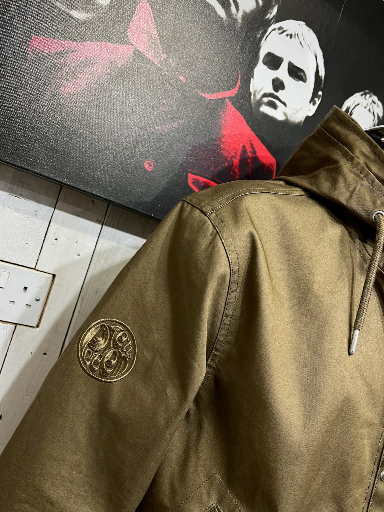 Pretty Green Bonded Parka - Khaki (Paisley Lined) - Image 8