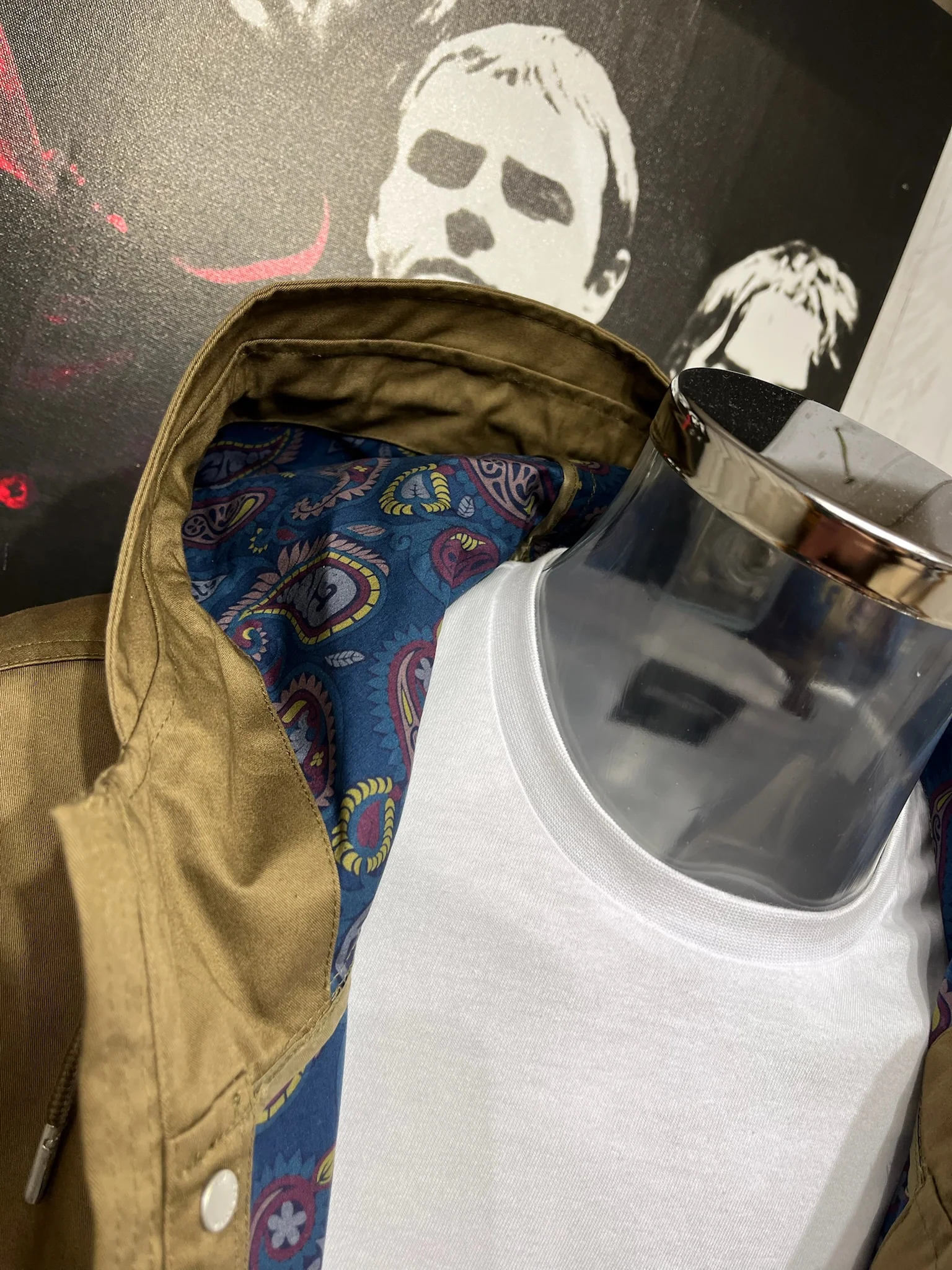 Pretty Green Bonded Parka - Khaki (Paisley Lined) - Image 9