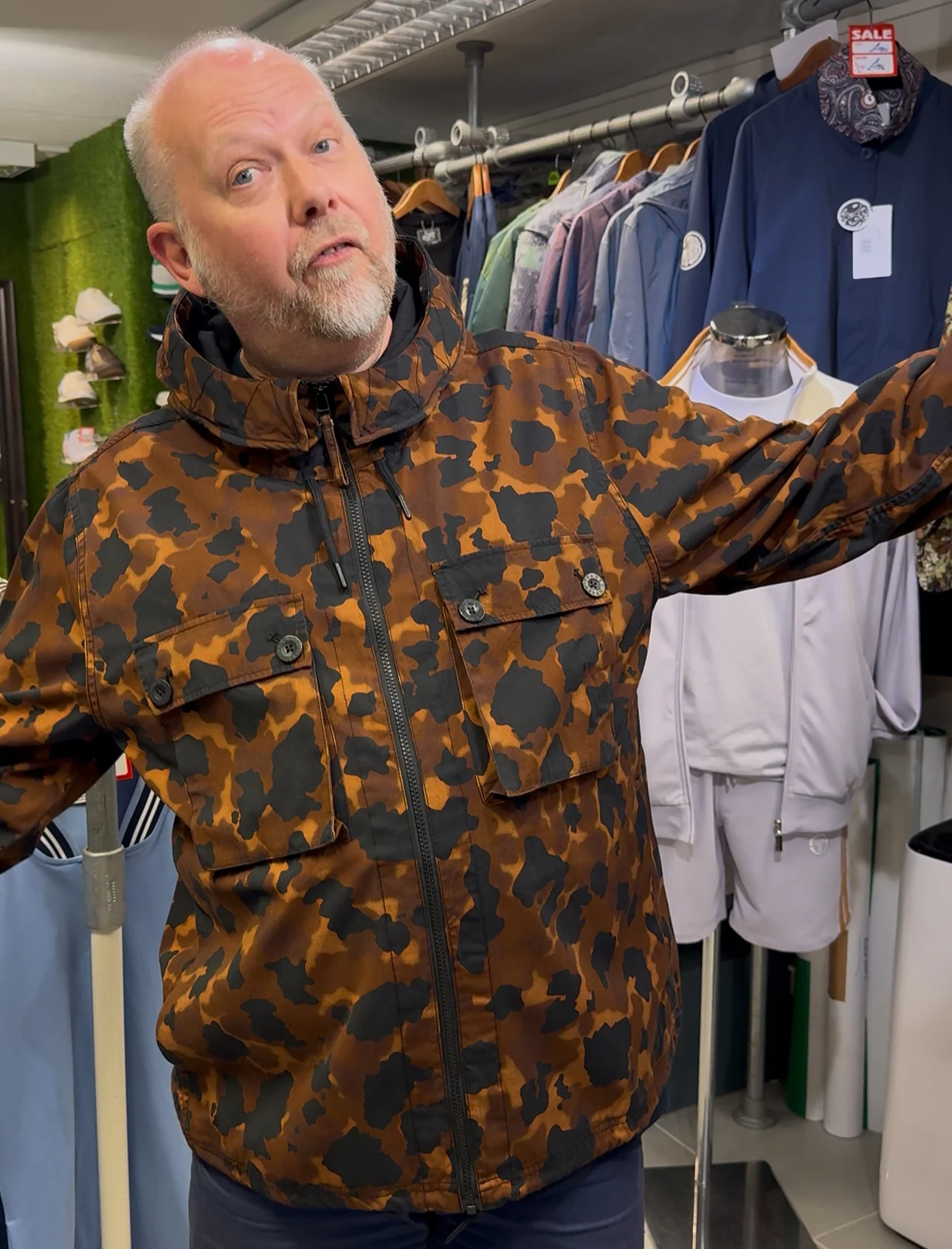 Pretty Green Brindle Camo Jacket - Brown - Image 2