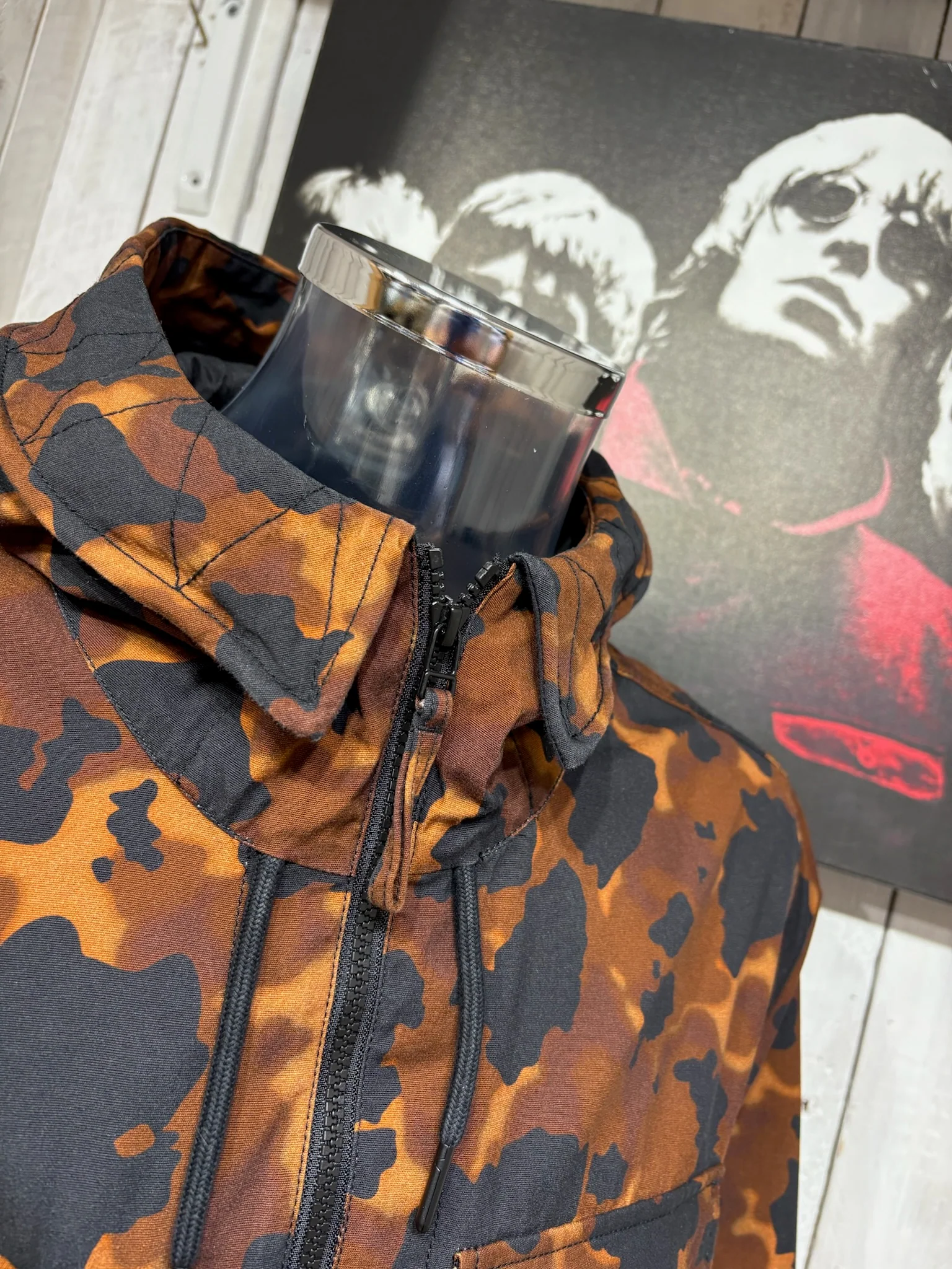 Pretty Green Brindle Camo Jacket - Brown - Image 5