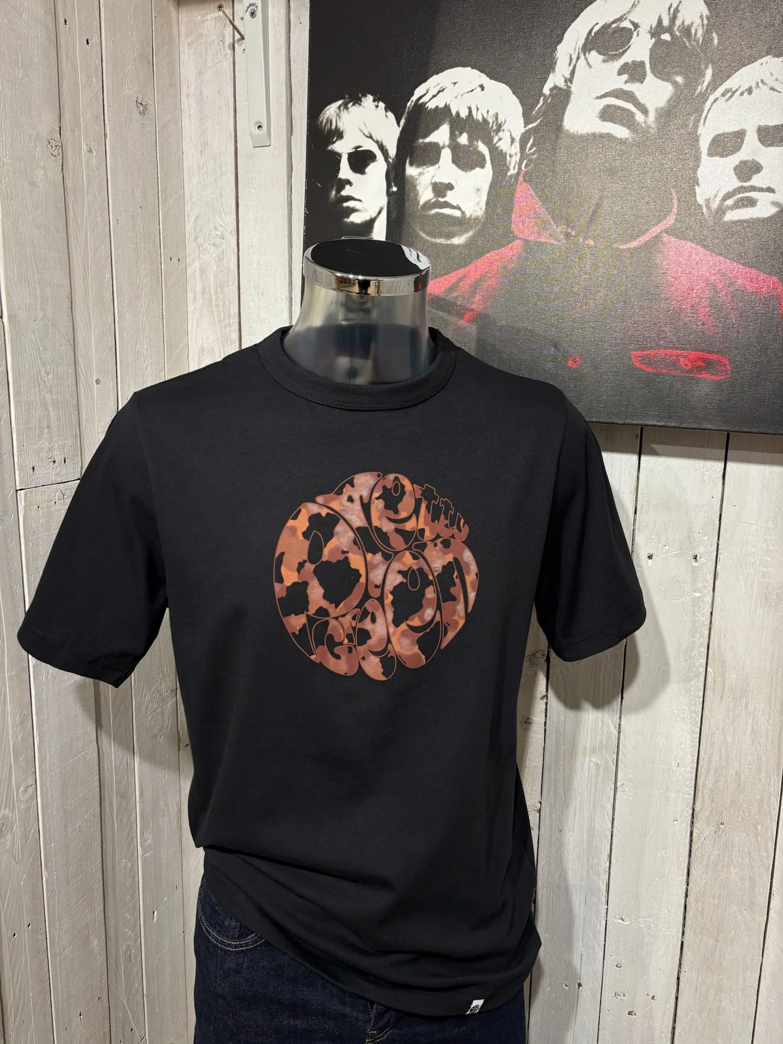 Pretty Green Brindle Logo Tee - Black