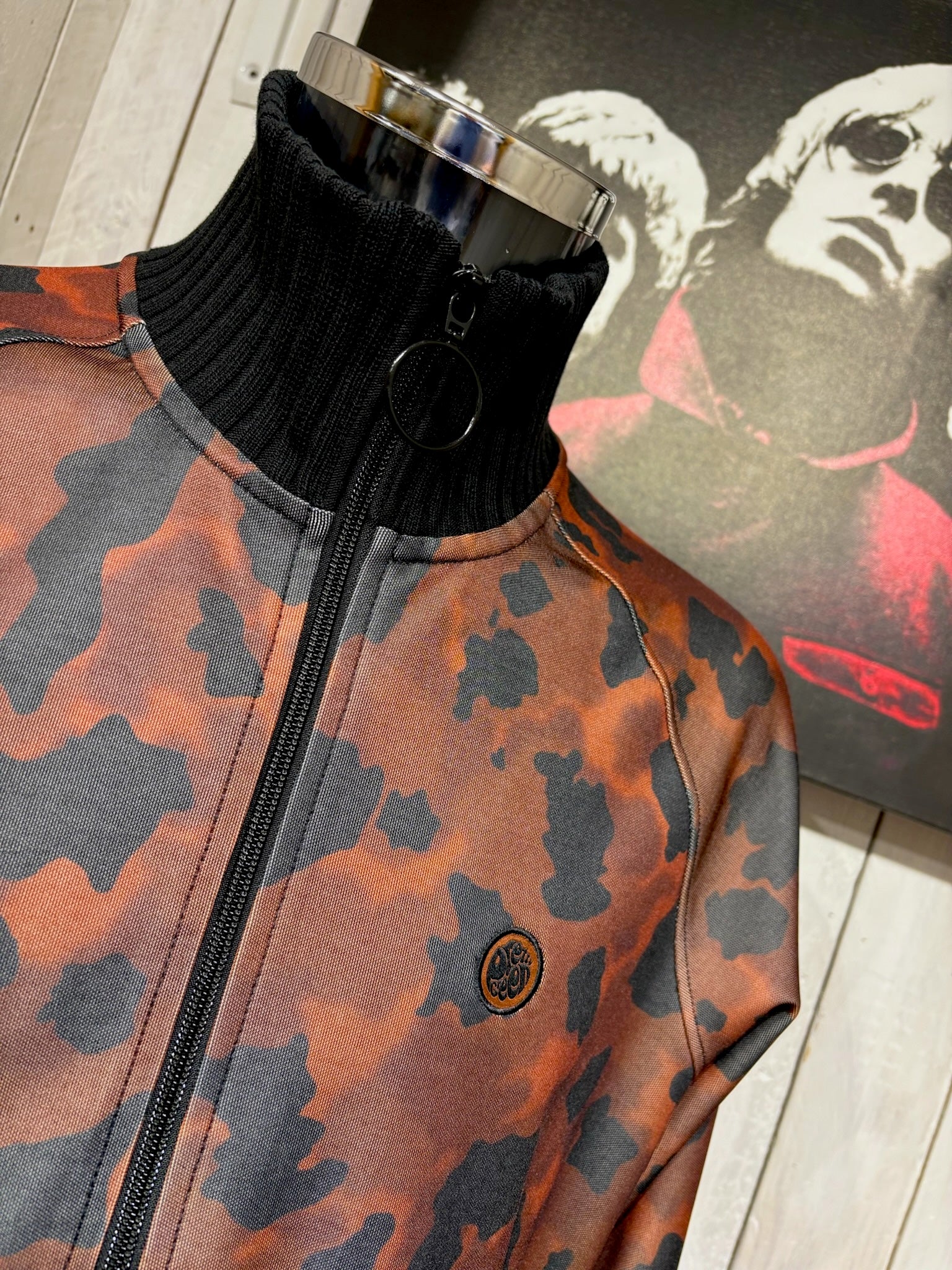 Pretty Green Brindle Track Top - Brown - Image 2