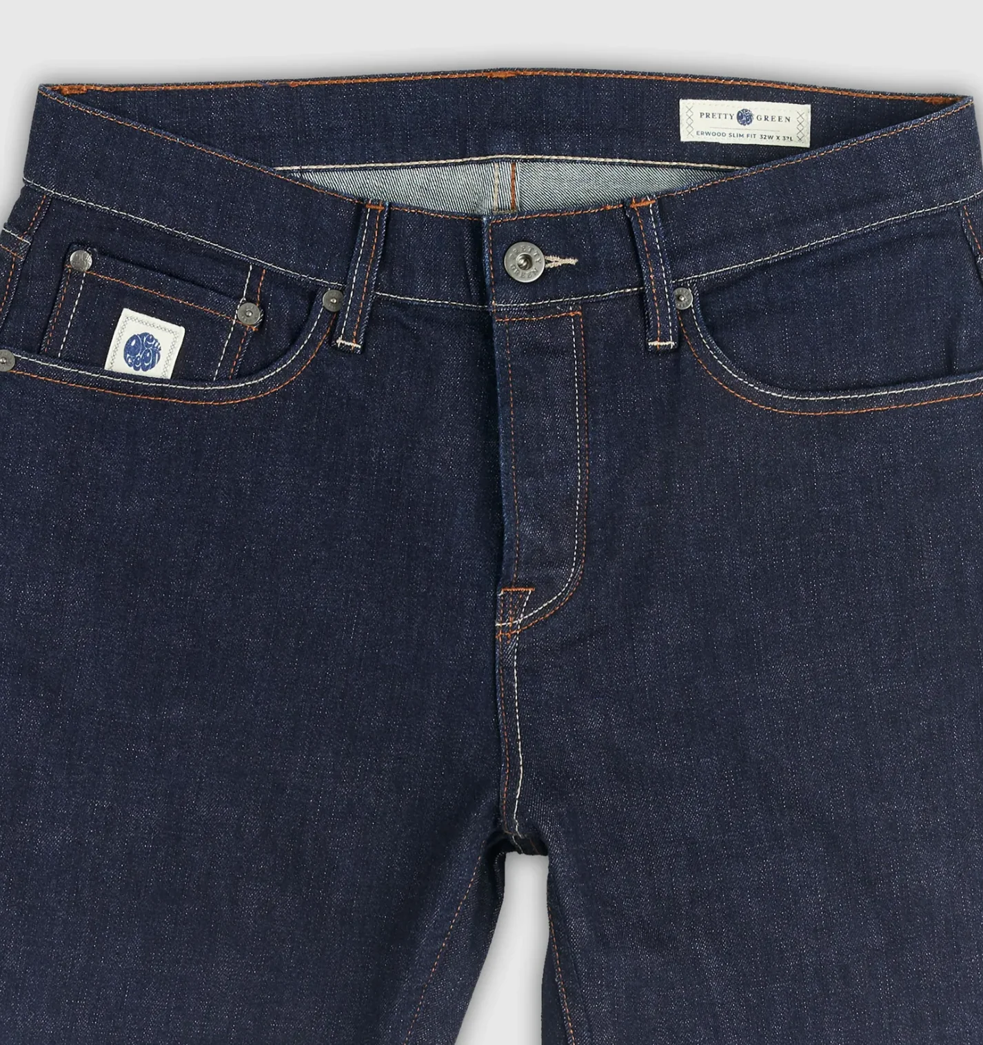 Pretty Green Erwood Slim Fit Jeans - Rinse Wash - Image 4