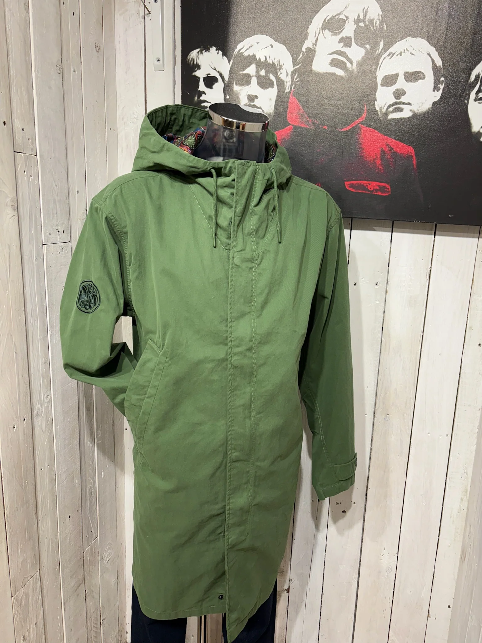Pretty Green Feltham Parka - NEW 2026 - Khaki (Paisley Hood)