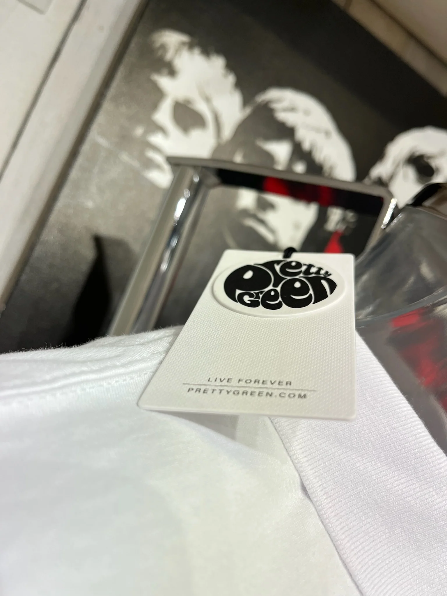 Pretty Green Floral Placket Polo - White - Image 3