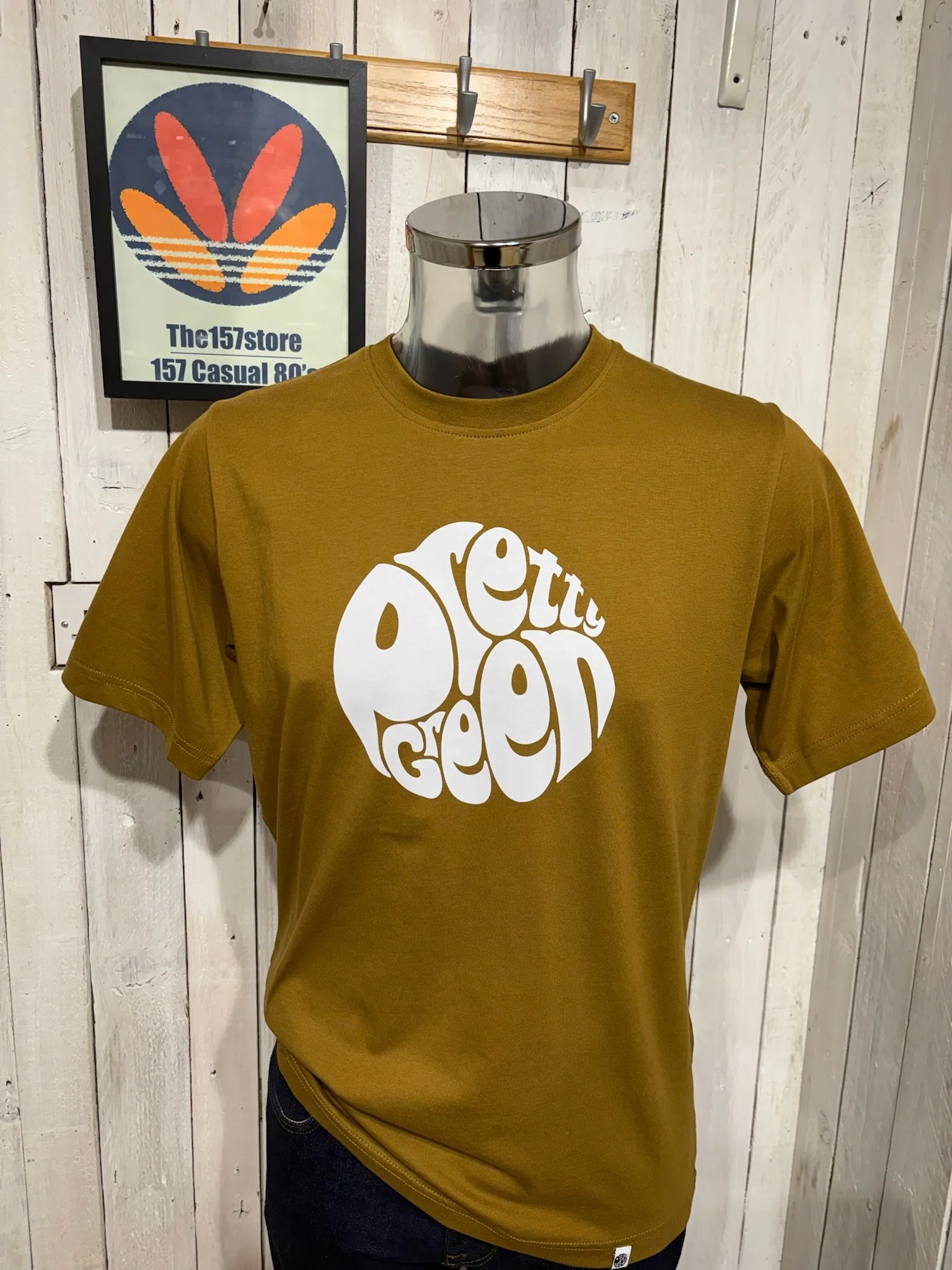 Pretty Green Gillespie - NEW SS26 - Logo Tee - Khaki Green