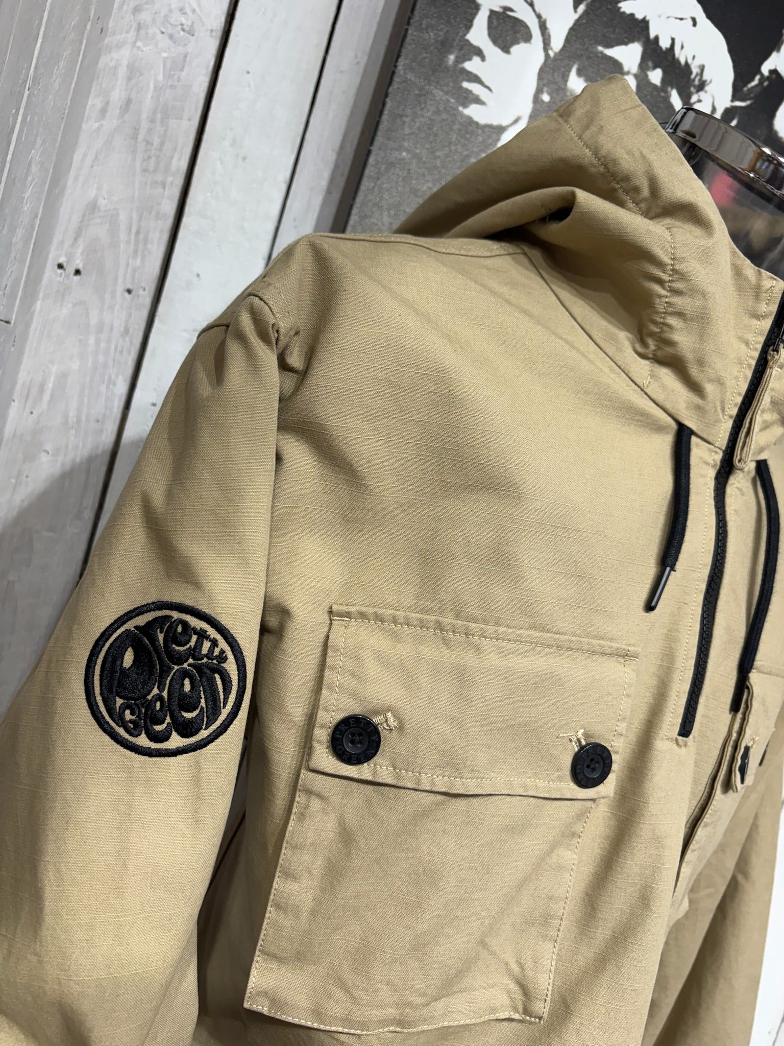 Pretty Green Hatton Smock - Stone (Parthian Lined Hood) - Image 2