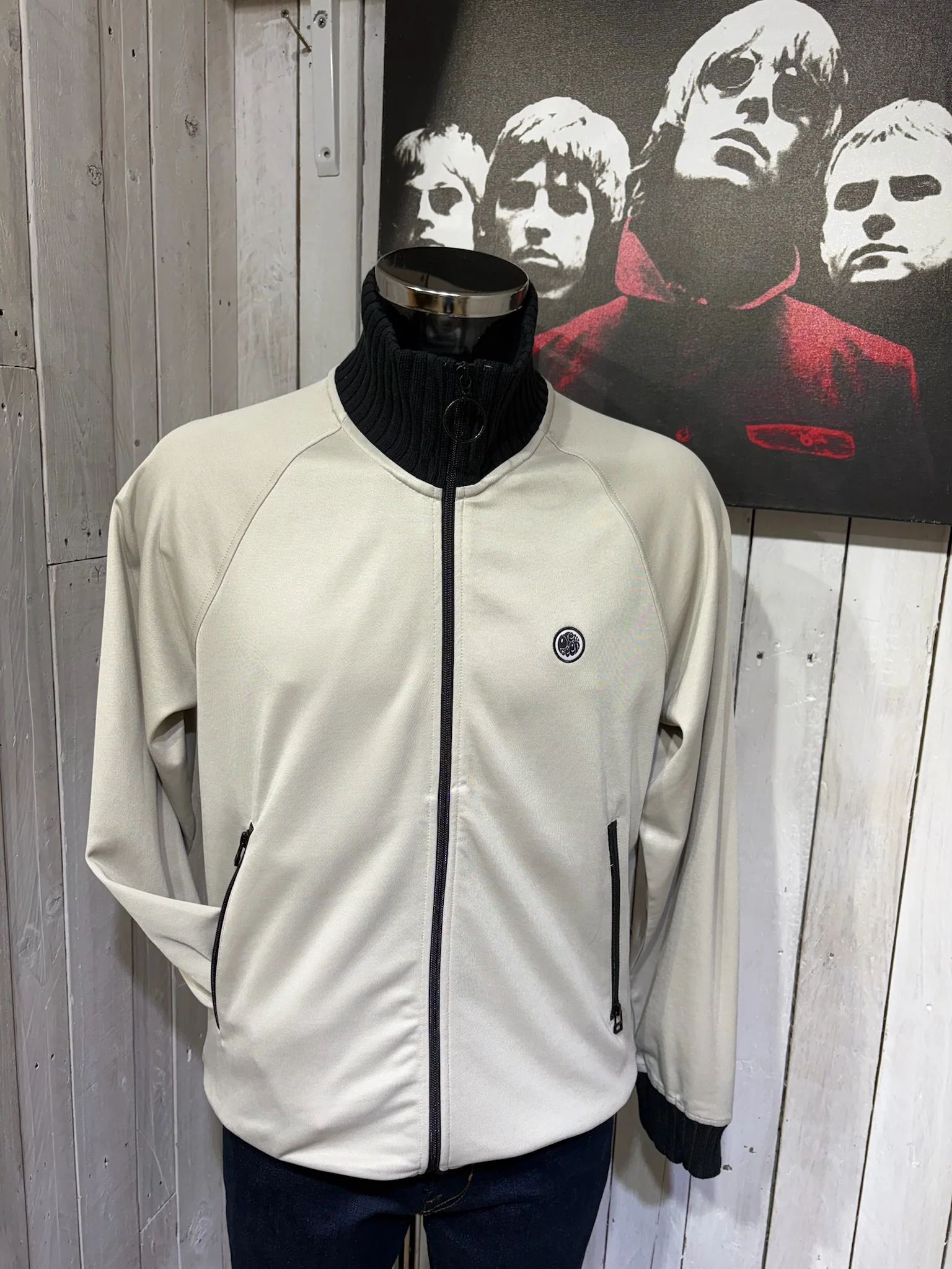 Pretty Green Highbank Track Top - Stone