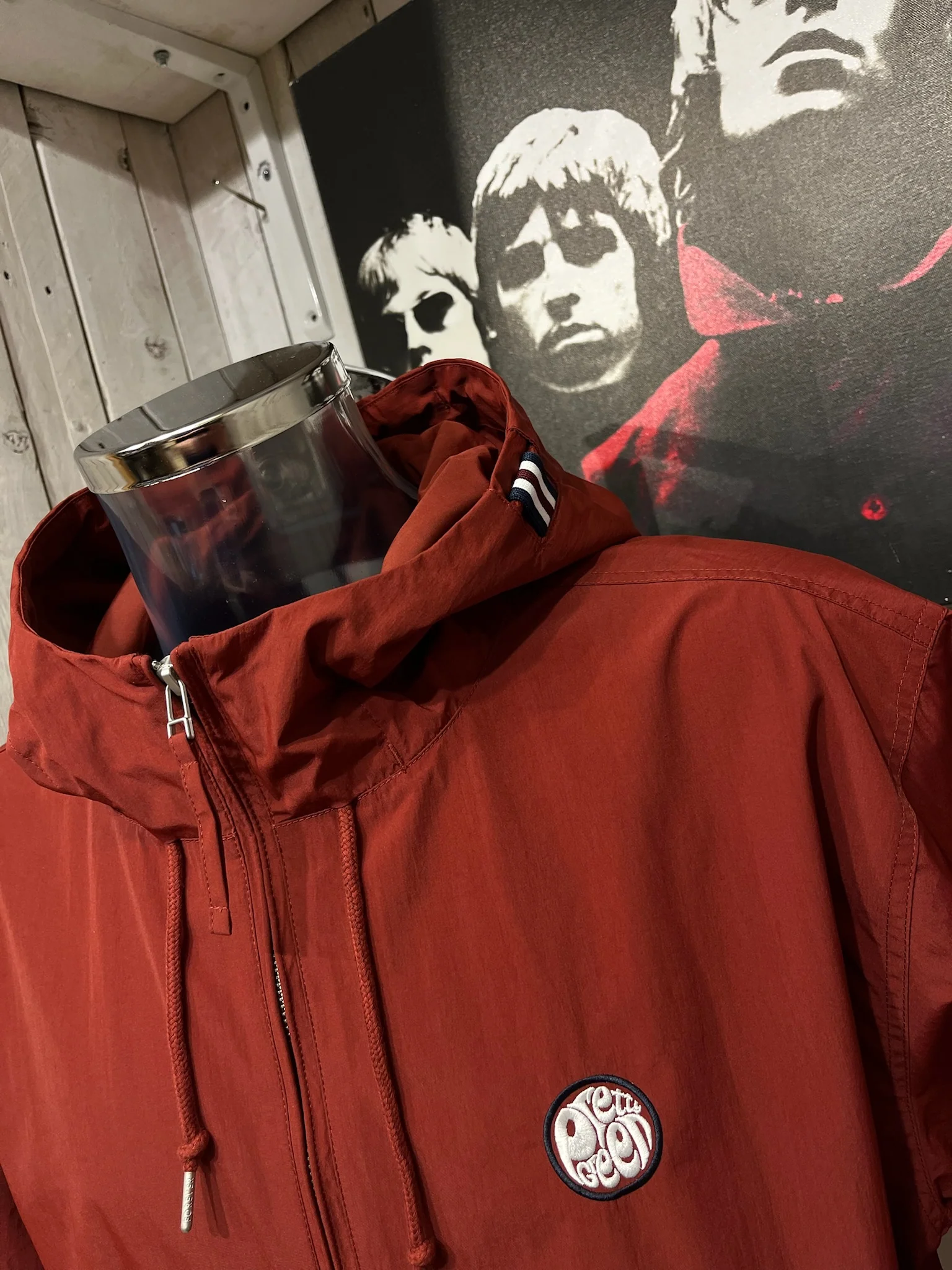 Pretty Green Live Forever Jacket - Spice Red - Image 3