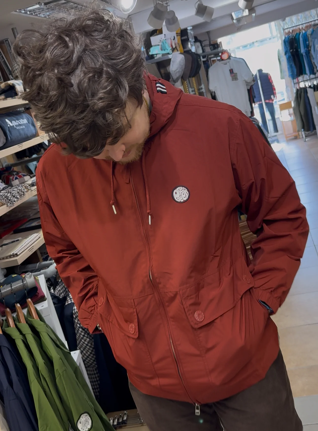 Pretty Green Live Forever Jacket - Spice Red - Image 4