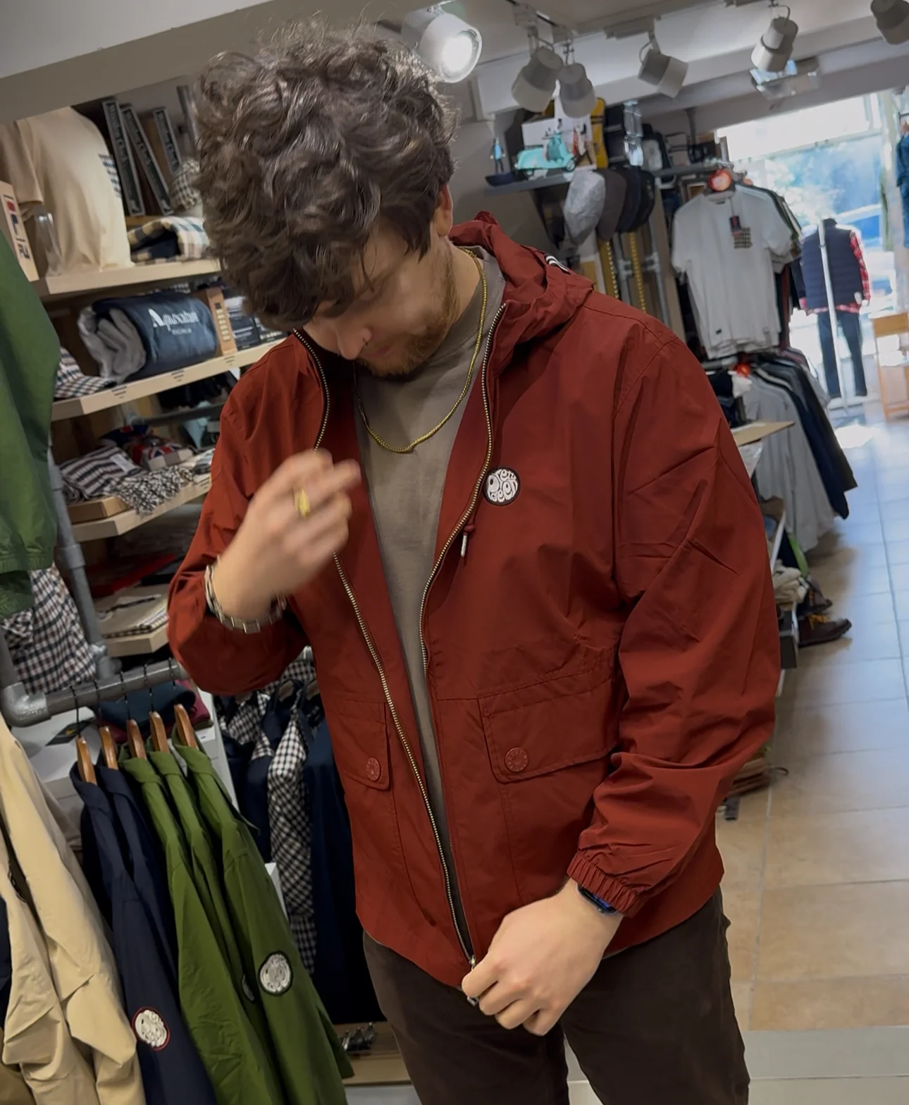 Pretty Green Live Forever Jacket - Spice Red - Image 9
